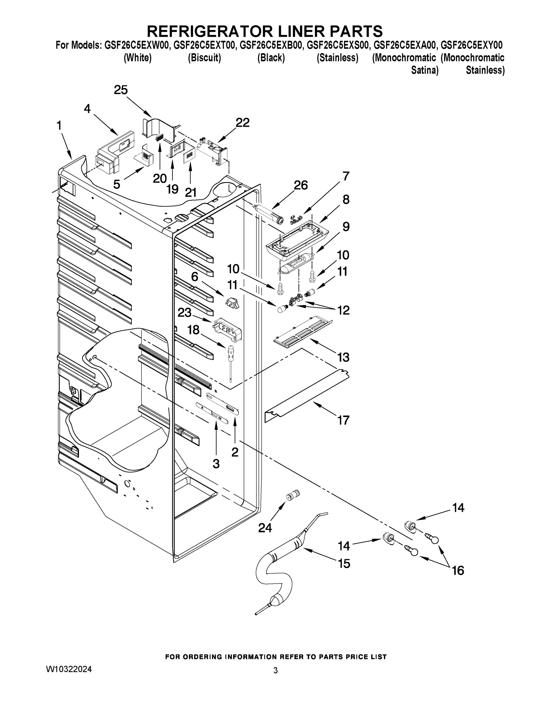 02 - REFRIGERATOR LINER PARTS