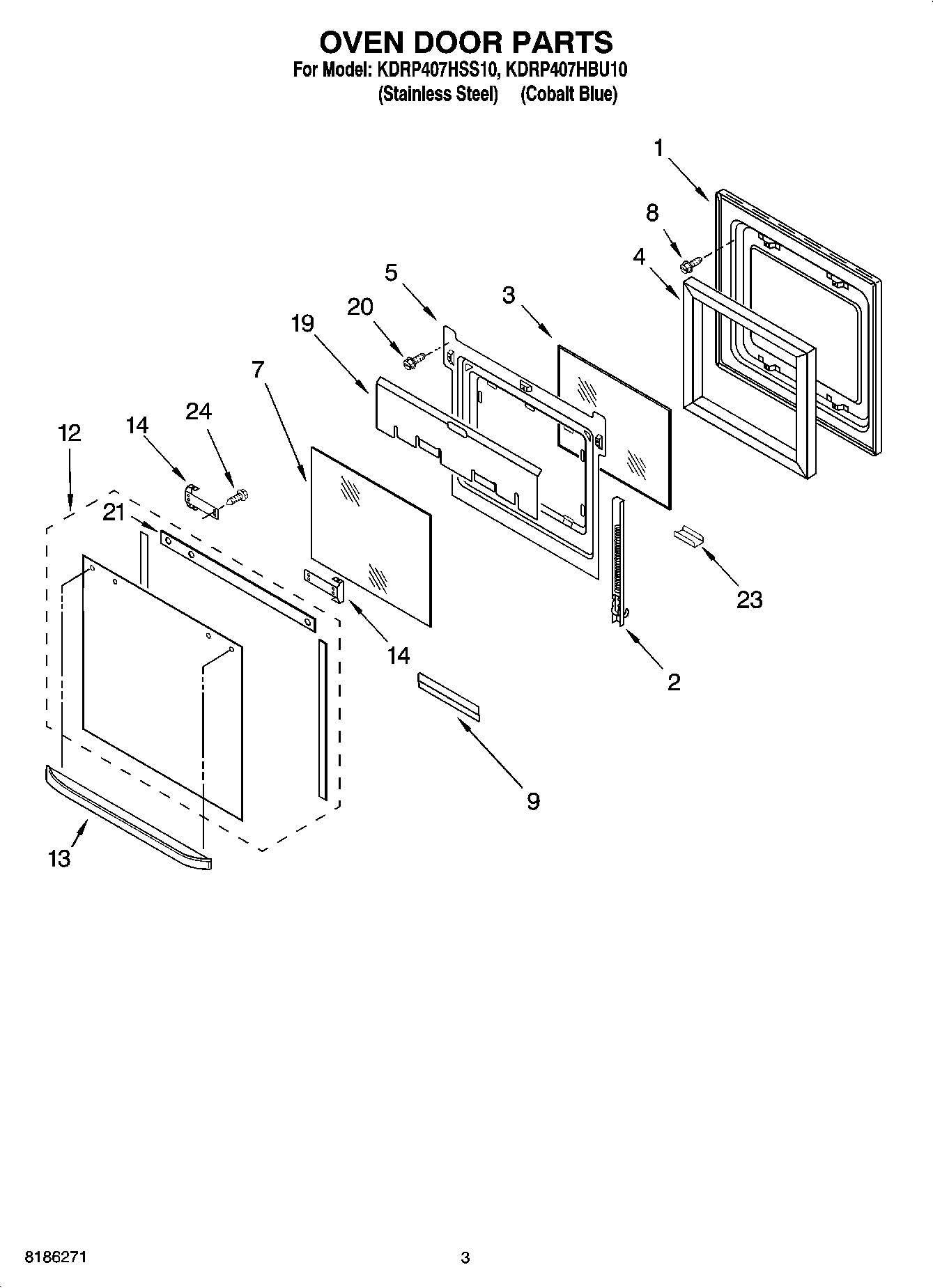 02 - OVEN DOOR PARTS
