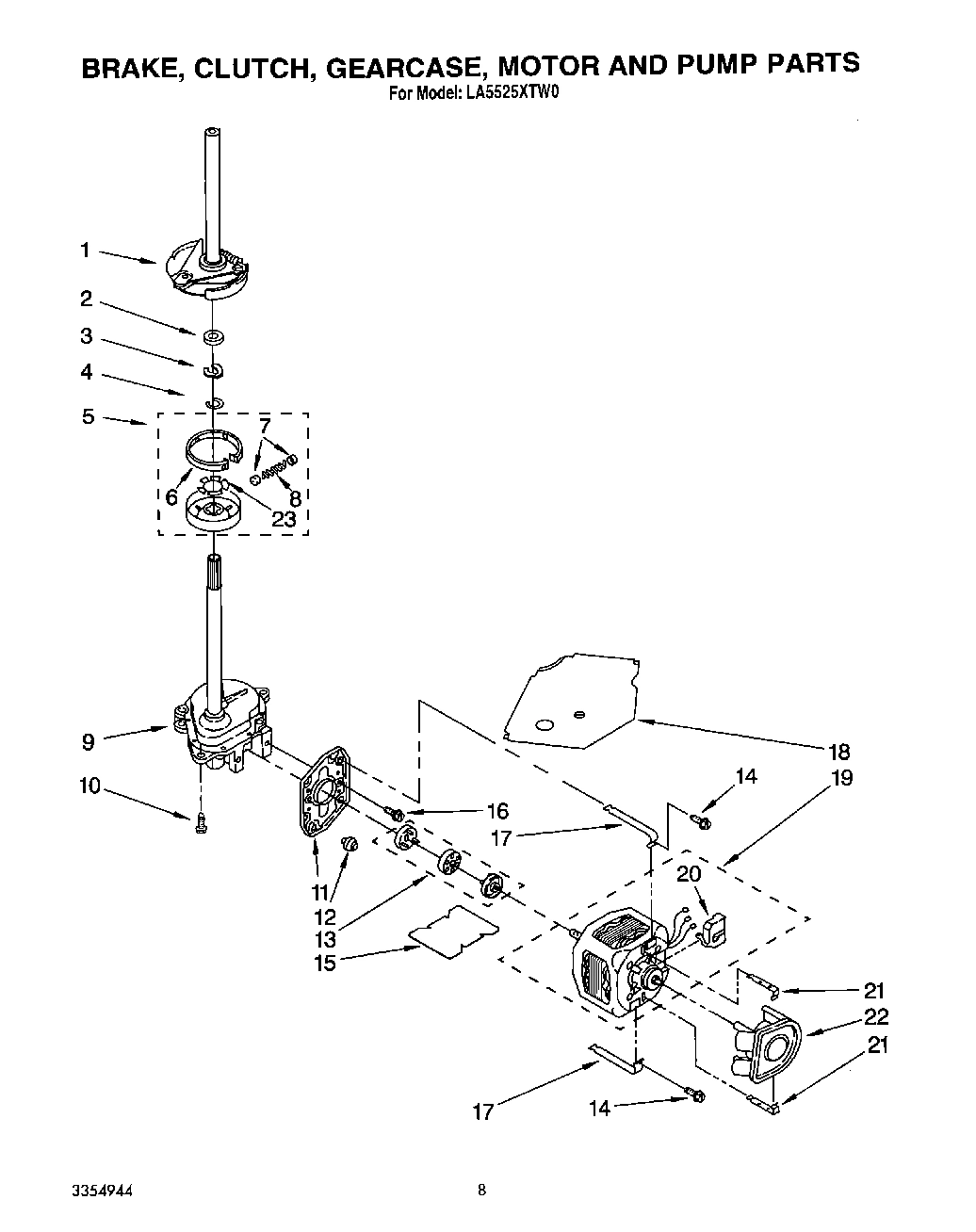 07 - BRAKE, CLUTCH, GEARCASE, MOTOR AND PUMP