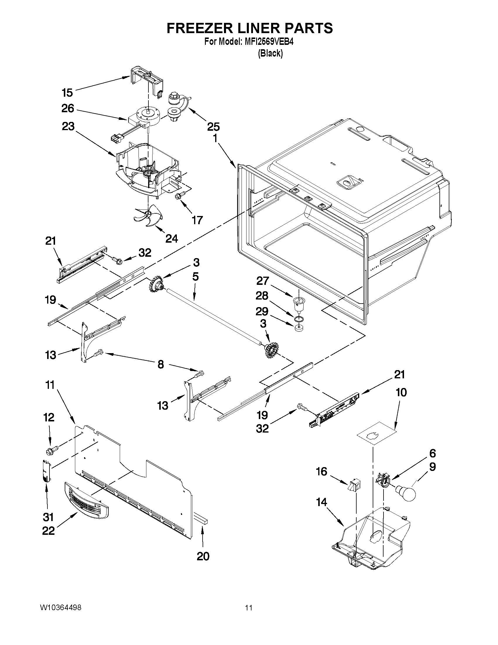 06 - FREEZER LINER PARTS