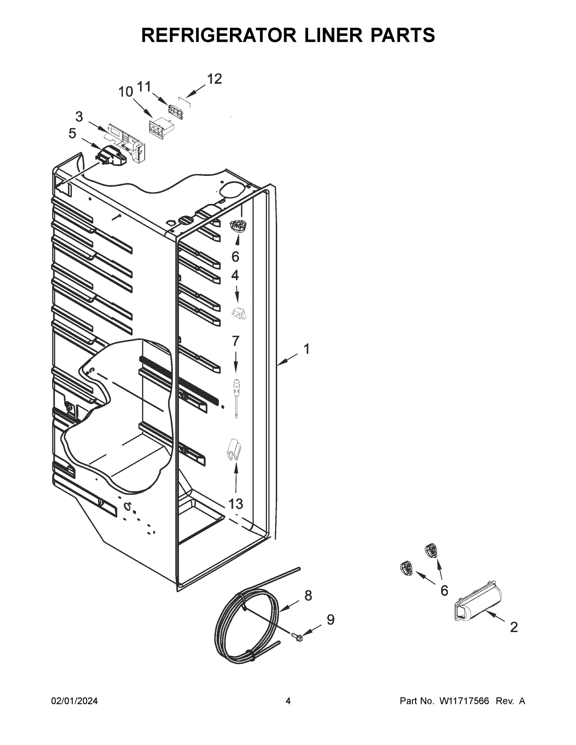 03 - REFRIGERATOR LINER PARTS