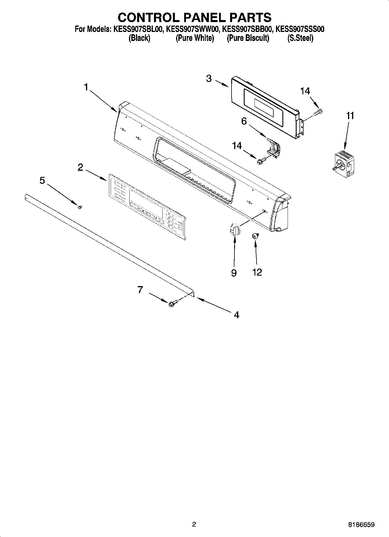 02 - CONTROL PANEL PARTS