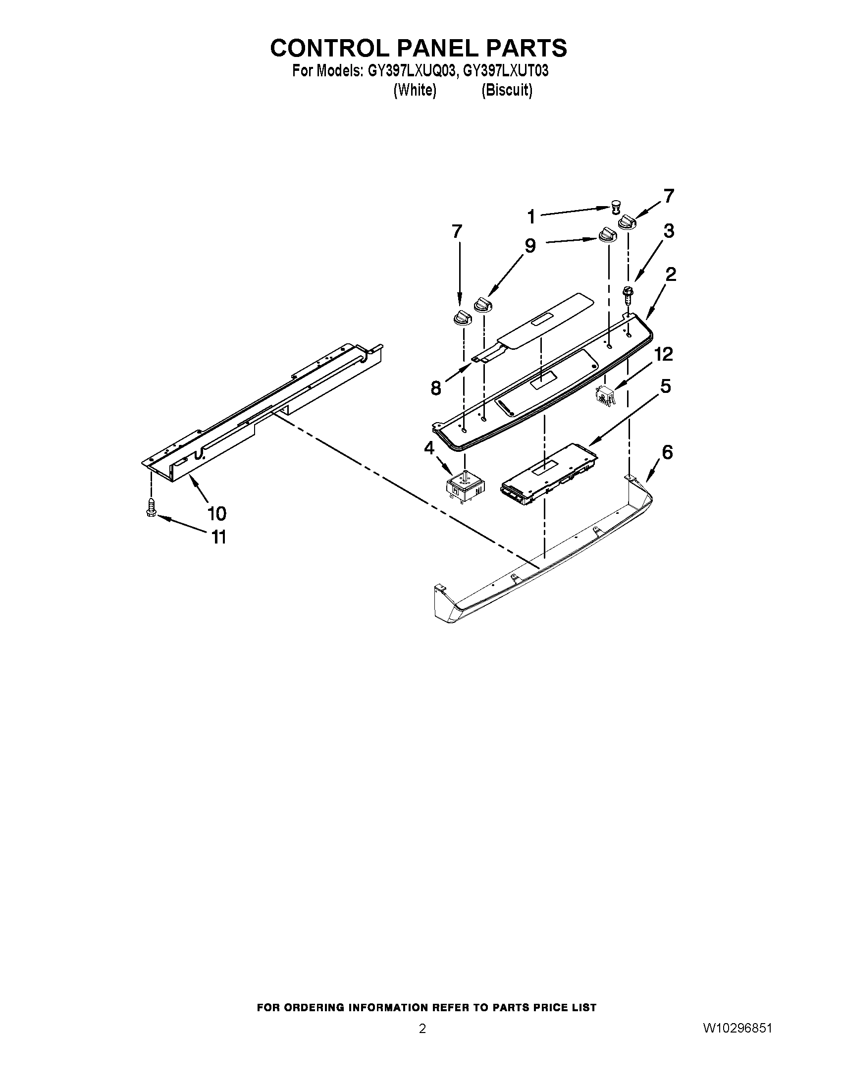 02 - CONTROL PANEL PARTS