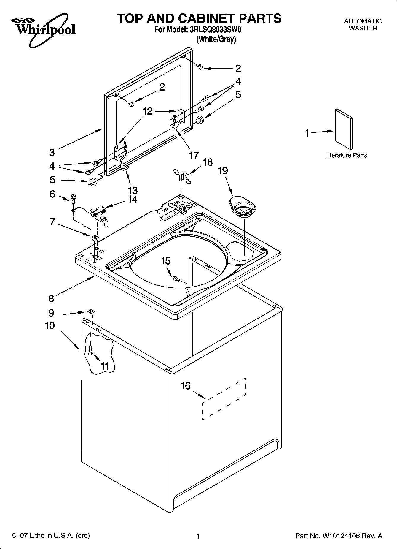 01 - TOP AND CABINET PARTS