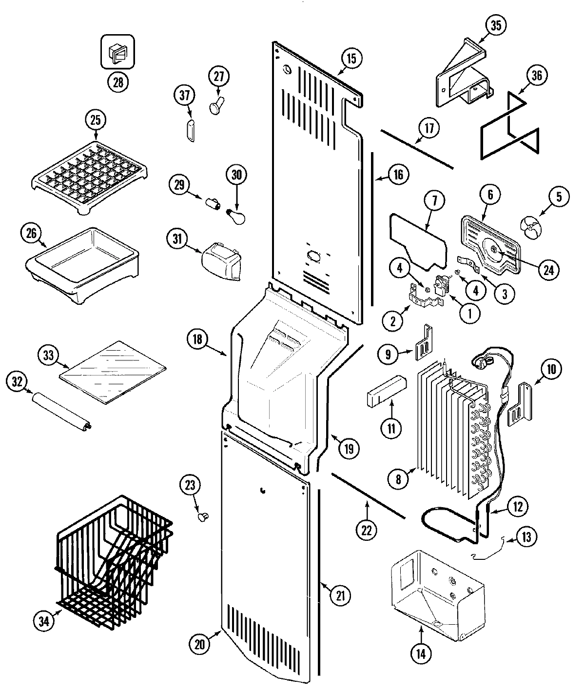 03 - FREEZER COMPARTMENT (GS2124PADB)