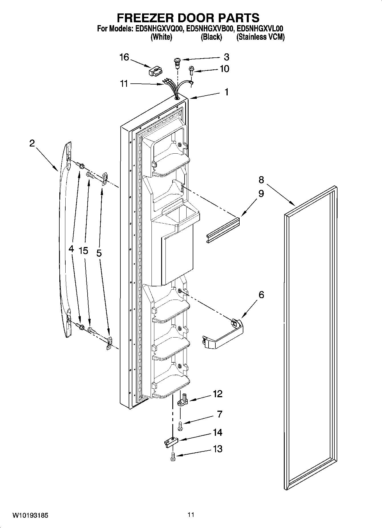 07 - FREEZER DOOR PARTS