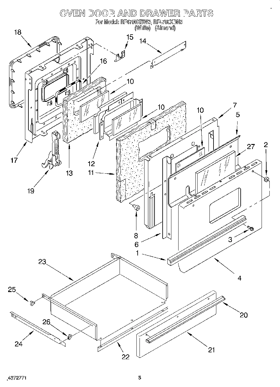 03 - OVEN DOOR AND DRAWER