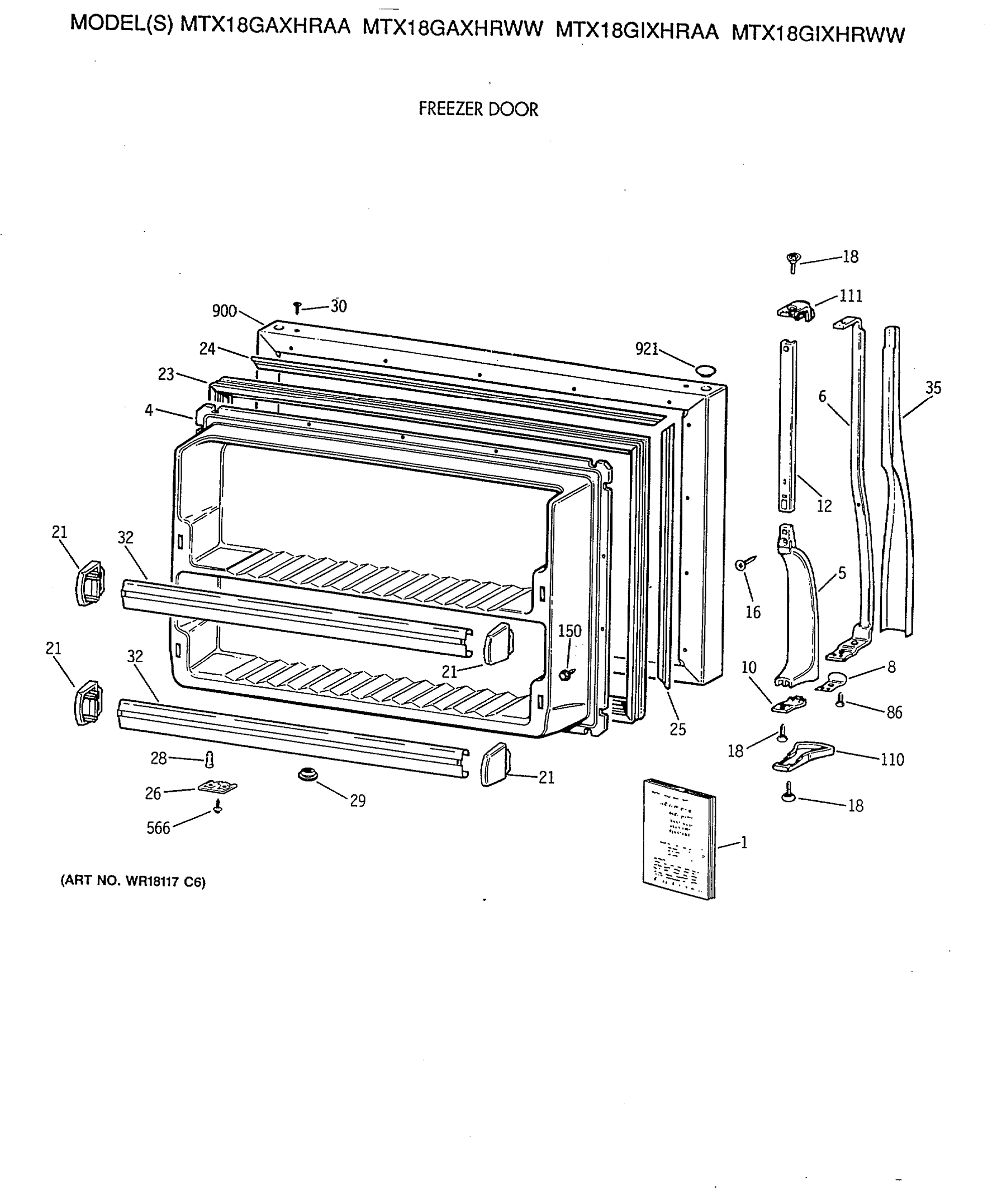 FREEZER DOOR