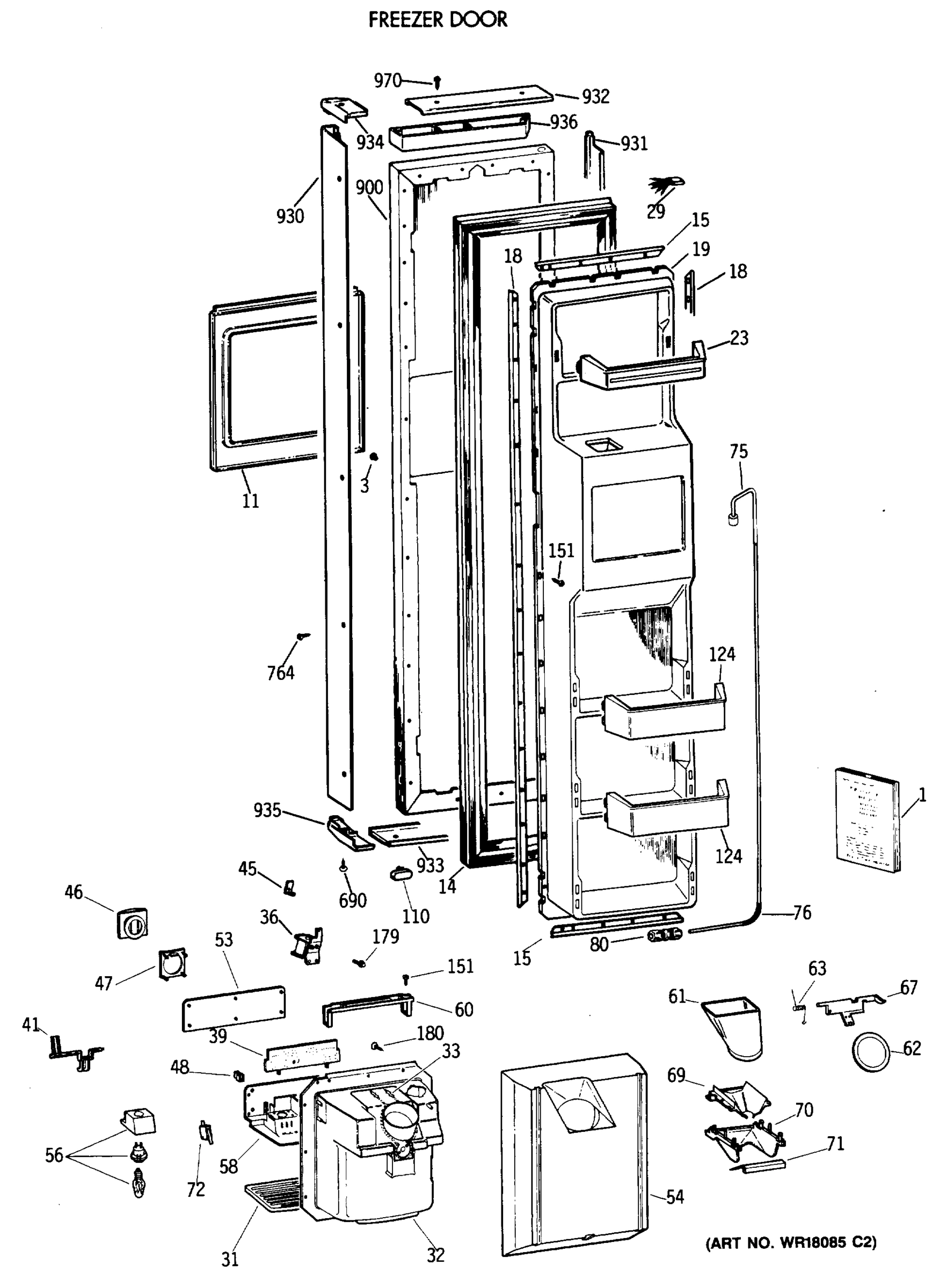 FREEZER DOOR
