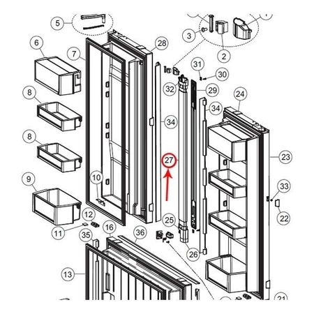 839681 Fisher & Paykel Refrigerator Body Flap