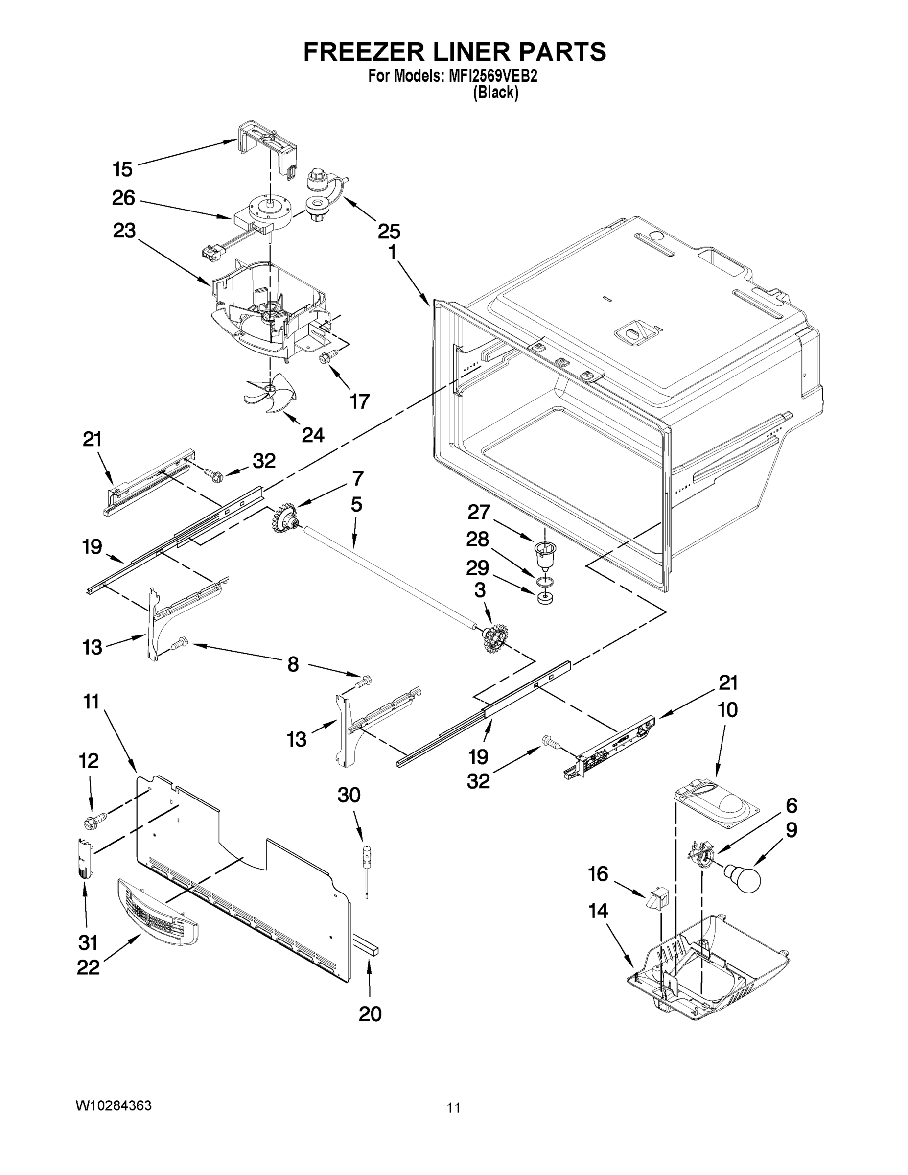06 - FREEZER LINER PARTS