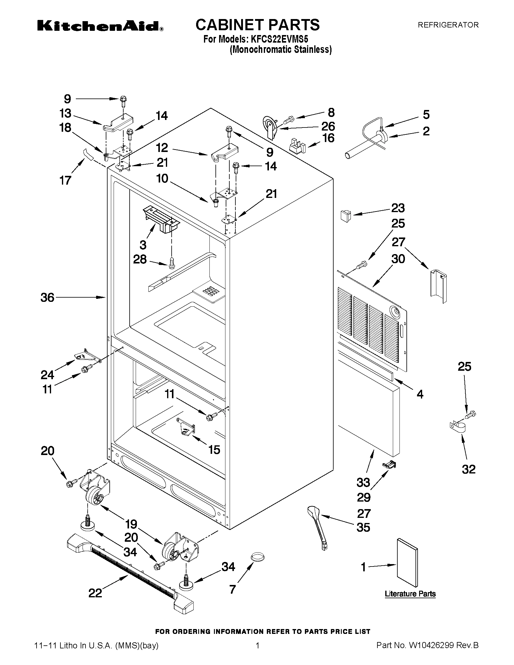 01 - CABINET PARTS