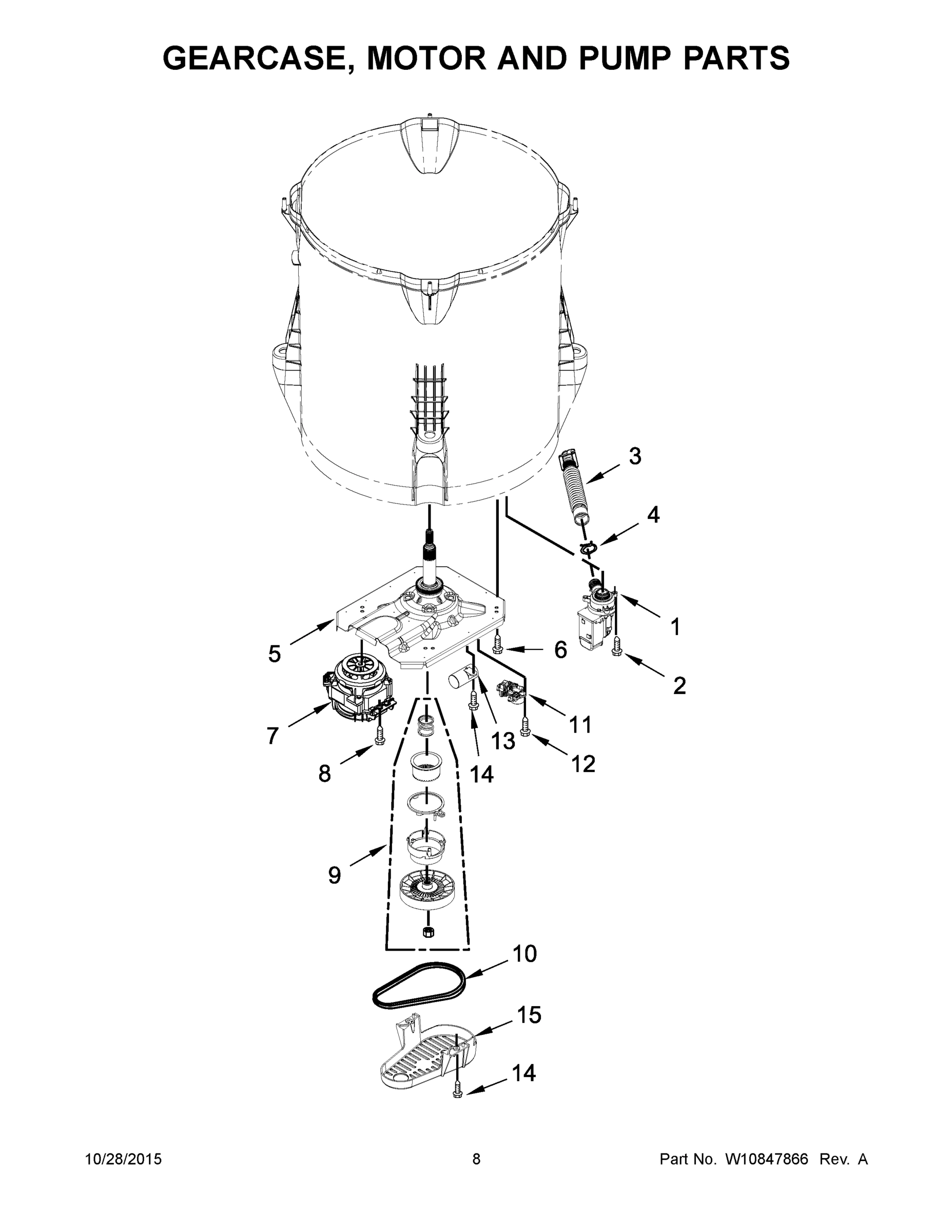 05 - GEARCASE, MOTOR AND PUMP PARTS