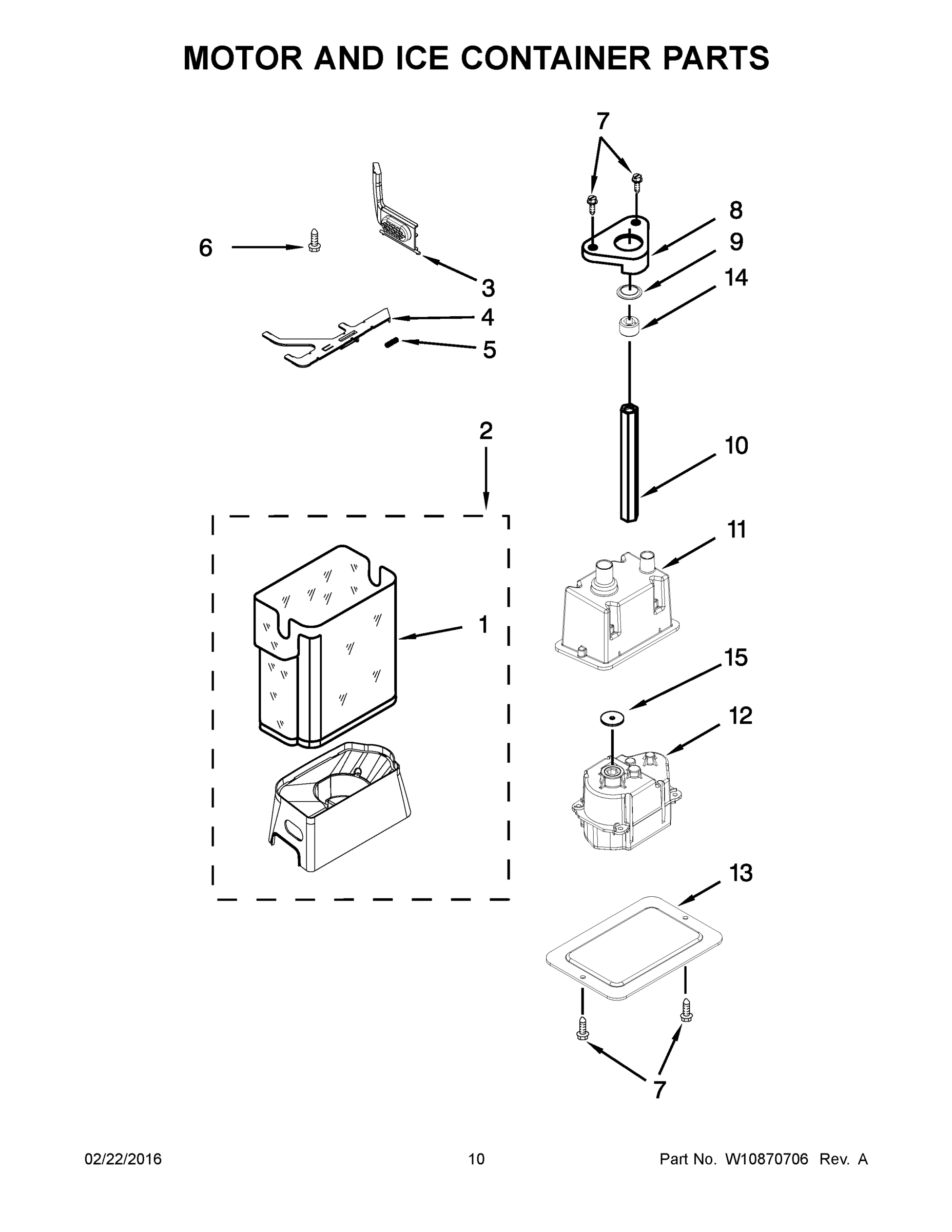 06 - MOTOR AND ICE CONTAINER PARTS