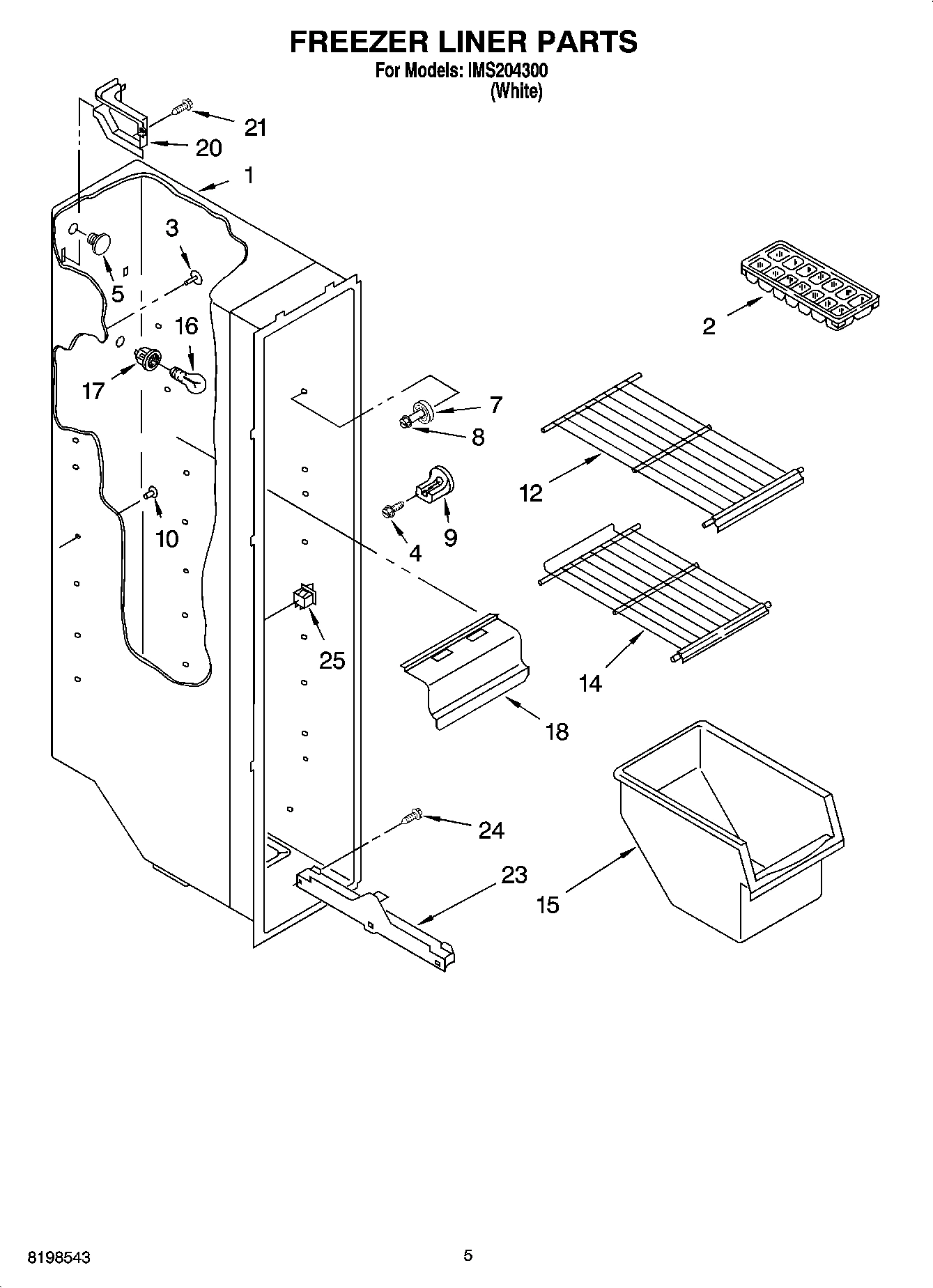 03 - FREEZER LINER PARTS