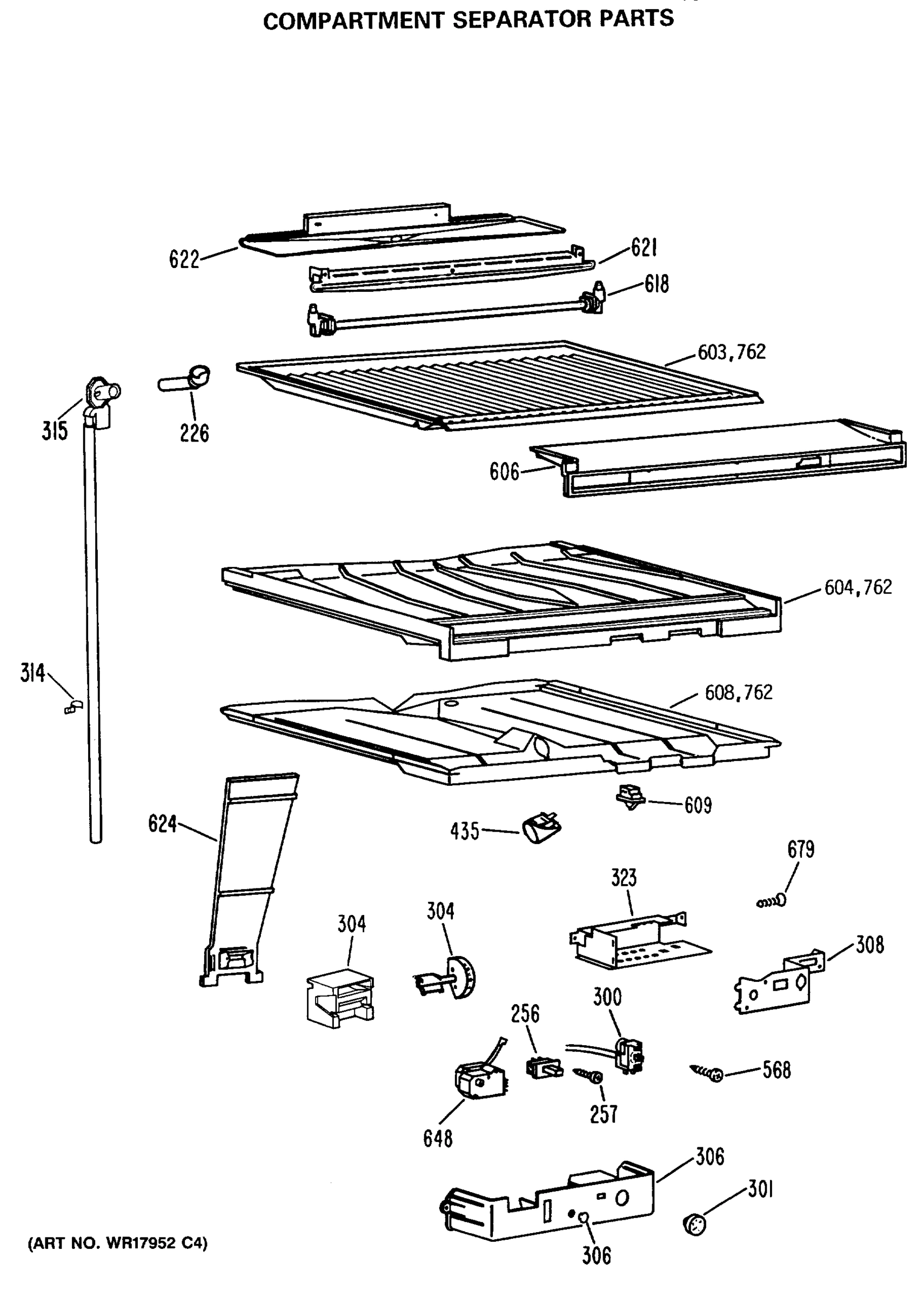 COMPARTMENT SEPARATOR PARTS
