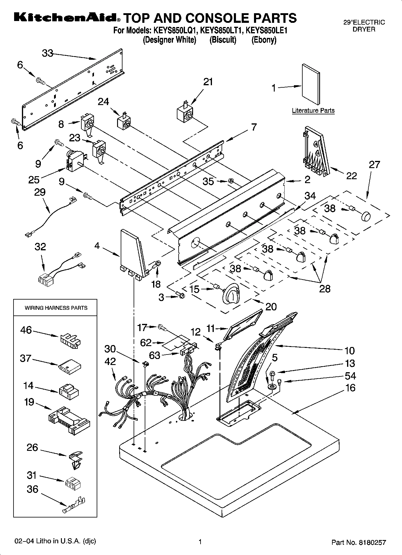 01 - TOP AND CONSOLE PARTS