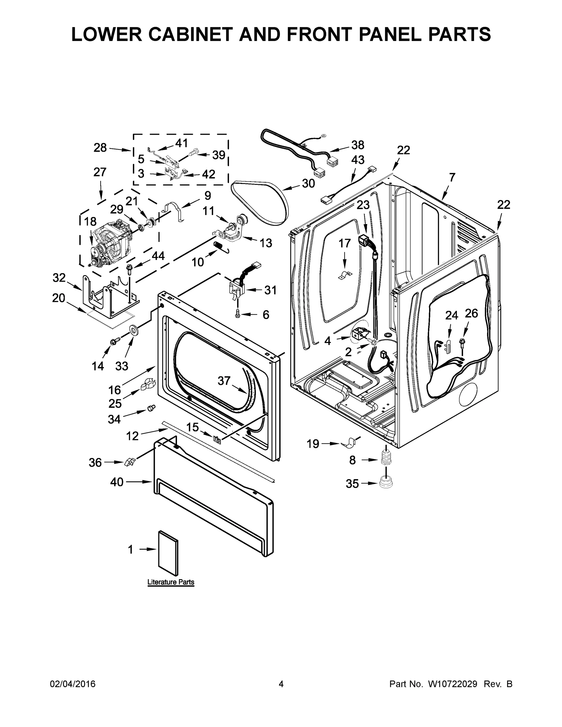 03 - LOWER CABINET AND FRONT PANEL PARTS