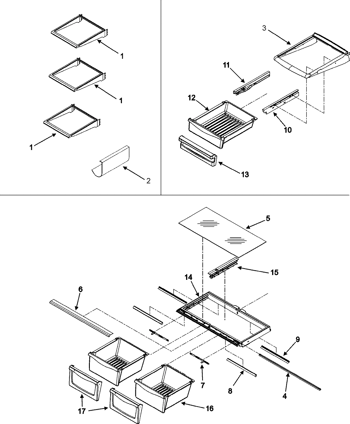 10 - REFRIGERATOR SHELVES