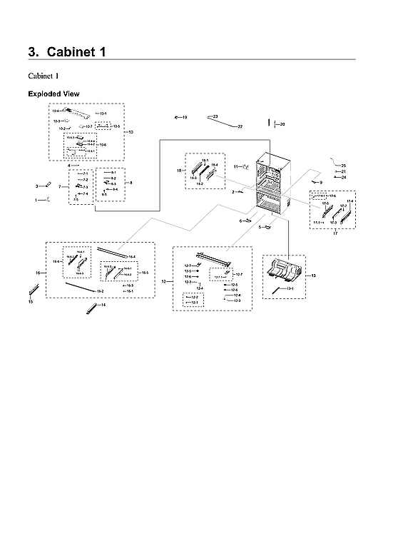 CABINET 1 PARTS