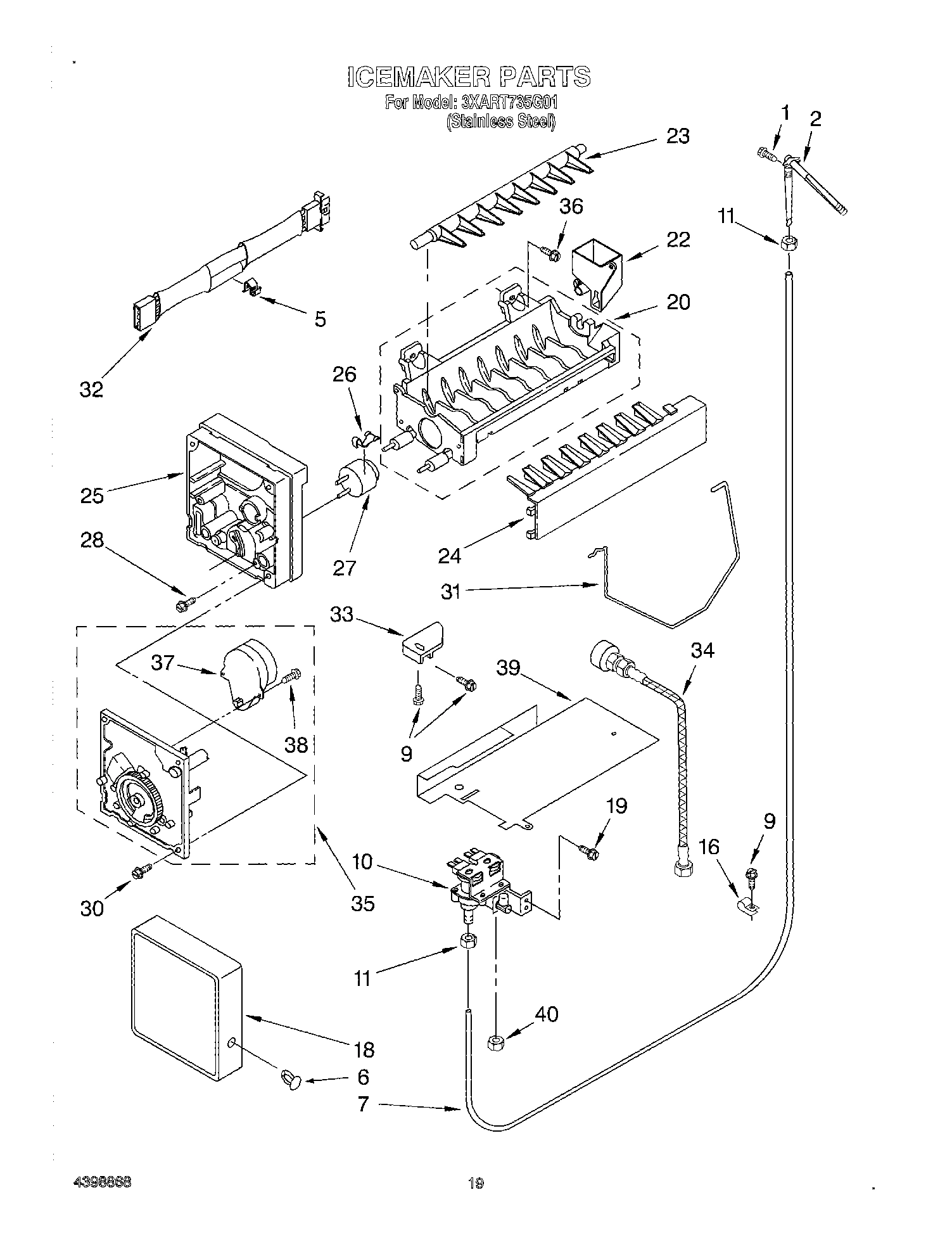 12 - ICEMAKER, OPTIONAL
