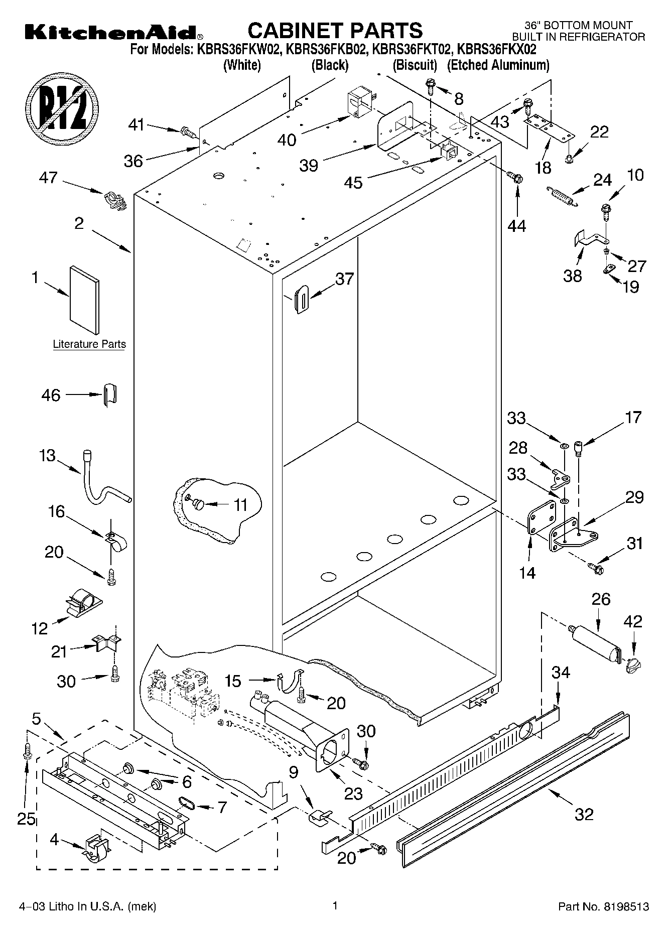 01 - CABINET PARTS