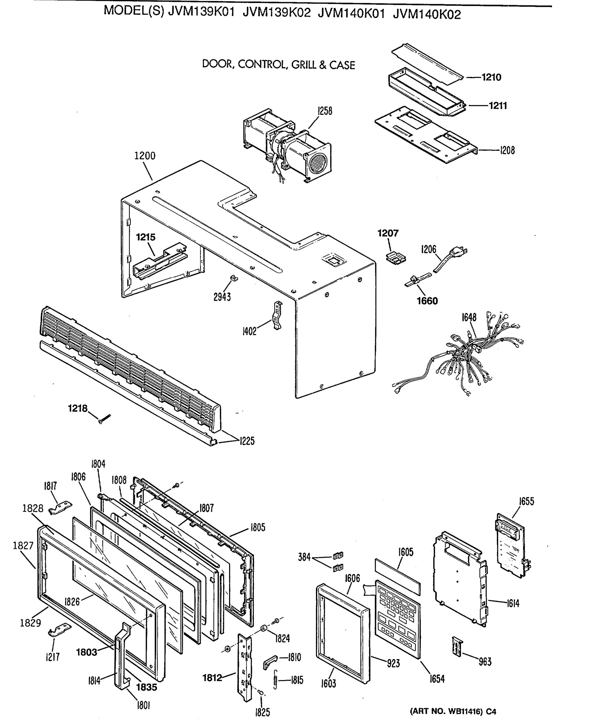 DOOR, CONTROL, GRILL & CASE