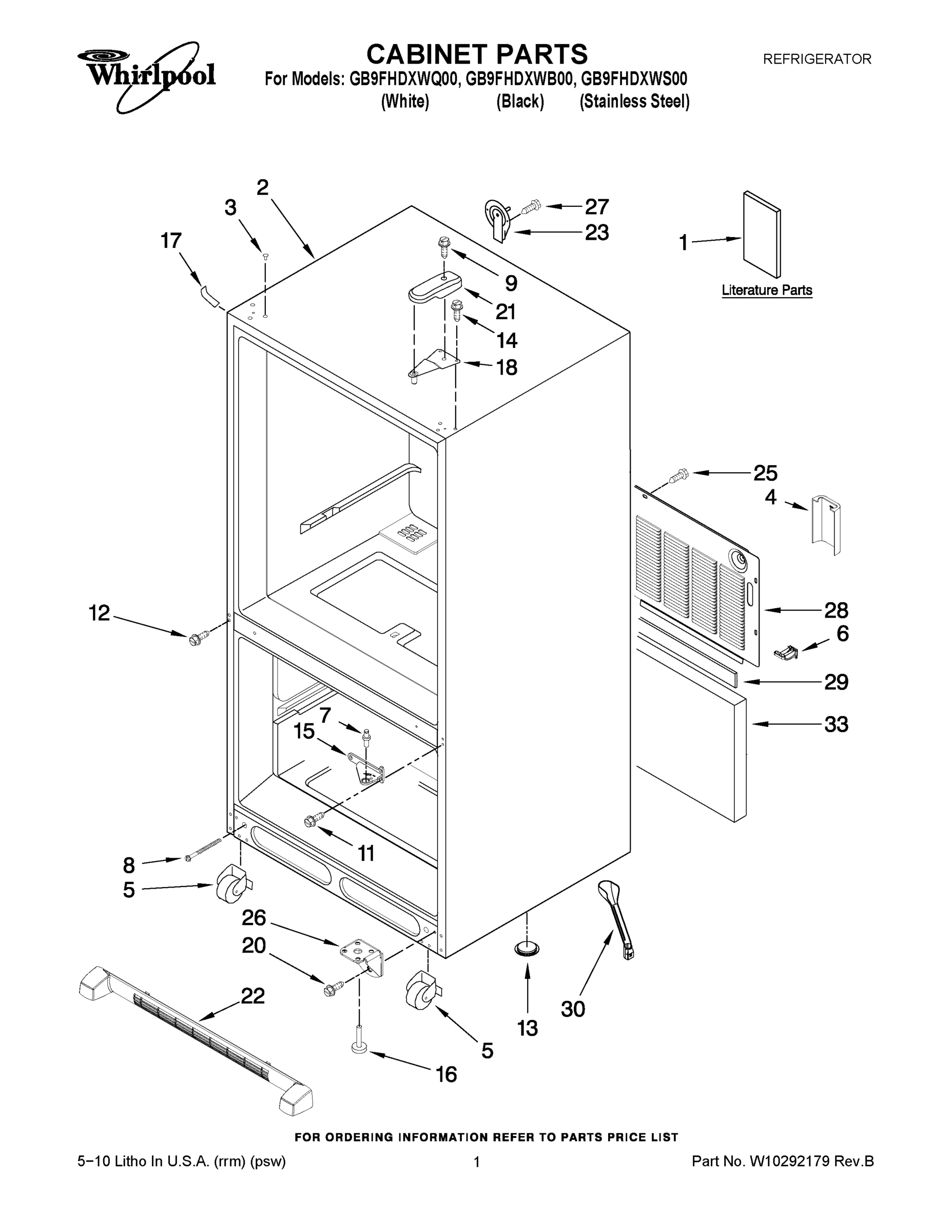 01 - CABINET PARTS