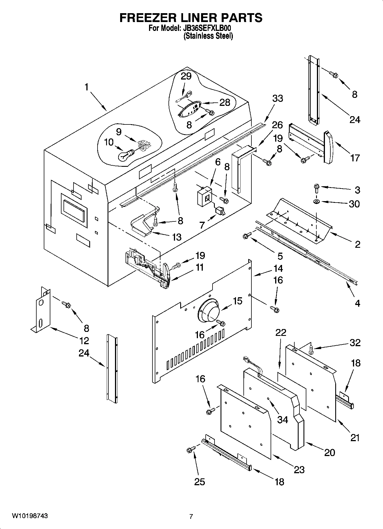05 - FREEZER LINER PARTS