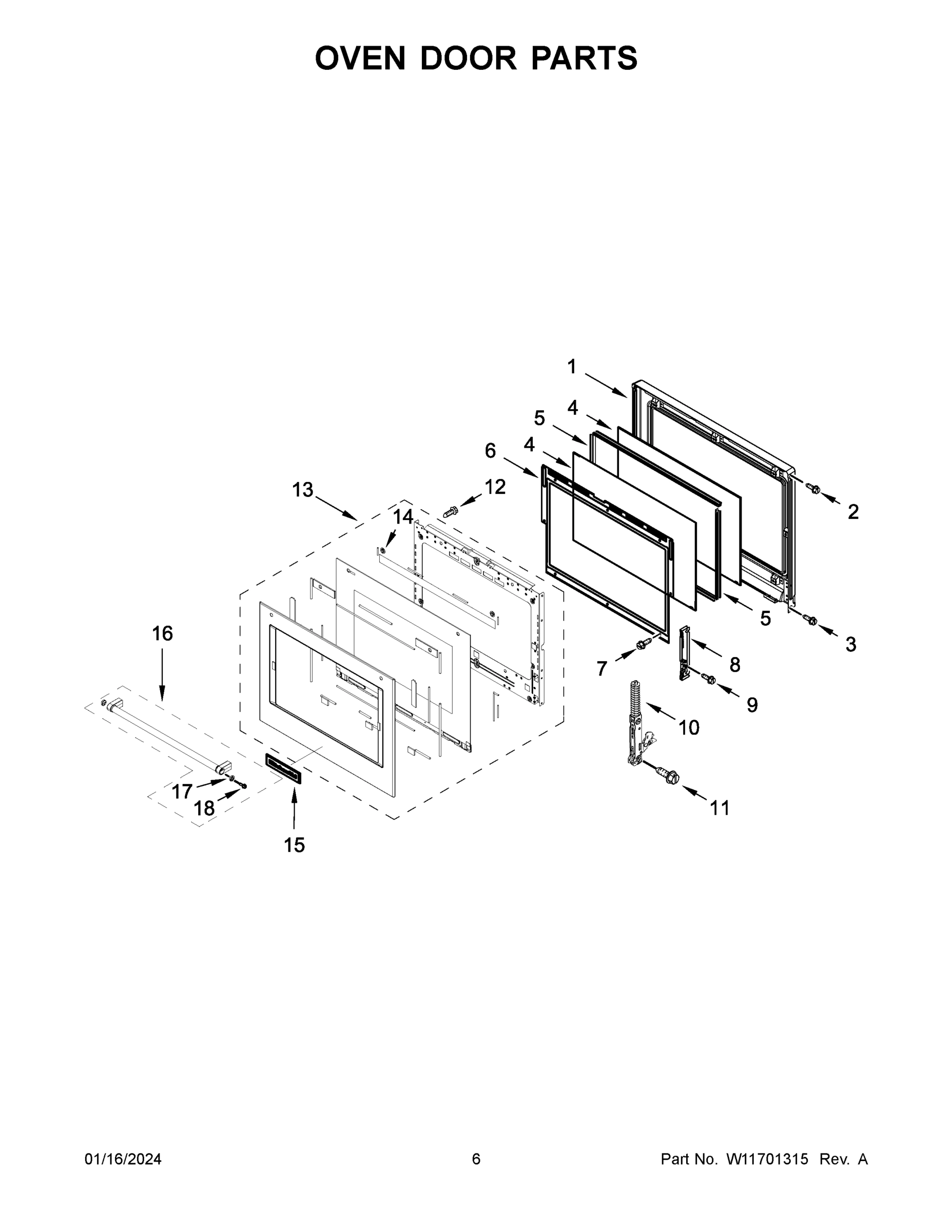 04 - OVEN DOOR PARTS