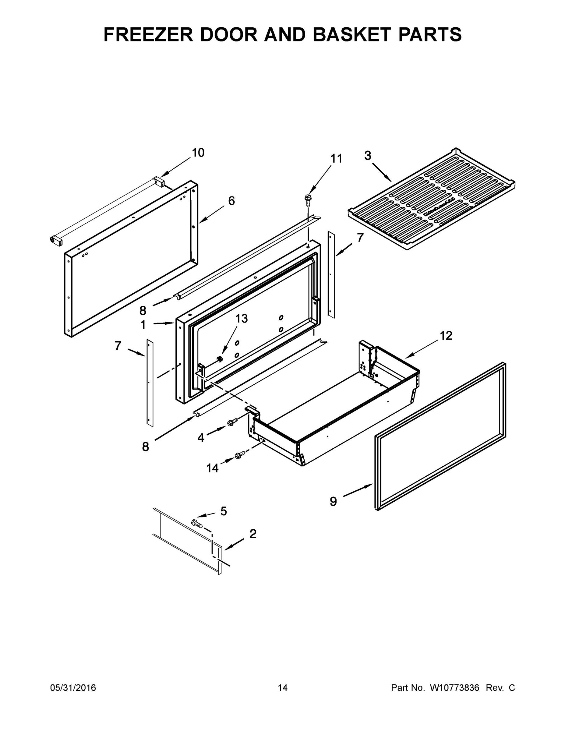 08 - FREEZER DOOR AND BASKET PARTS