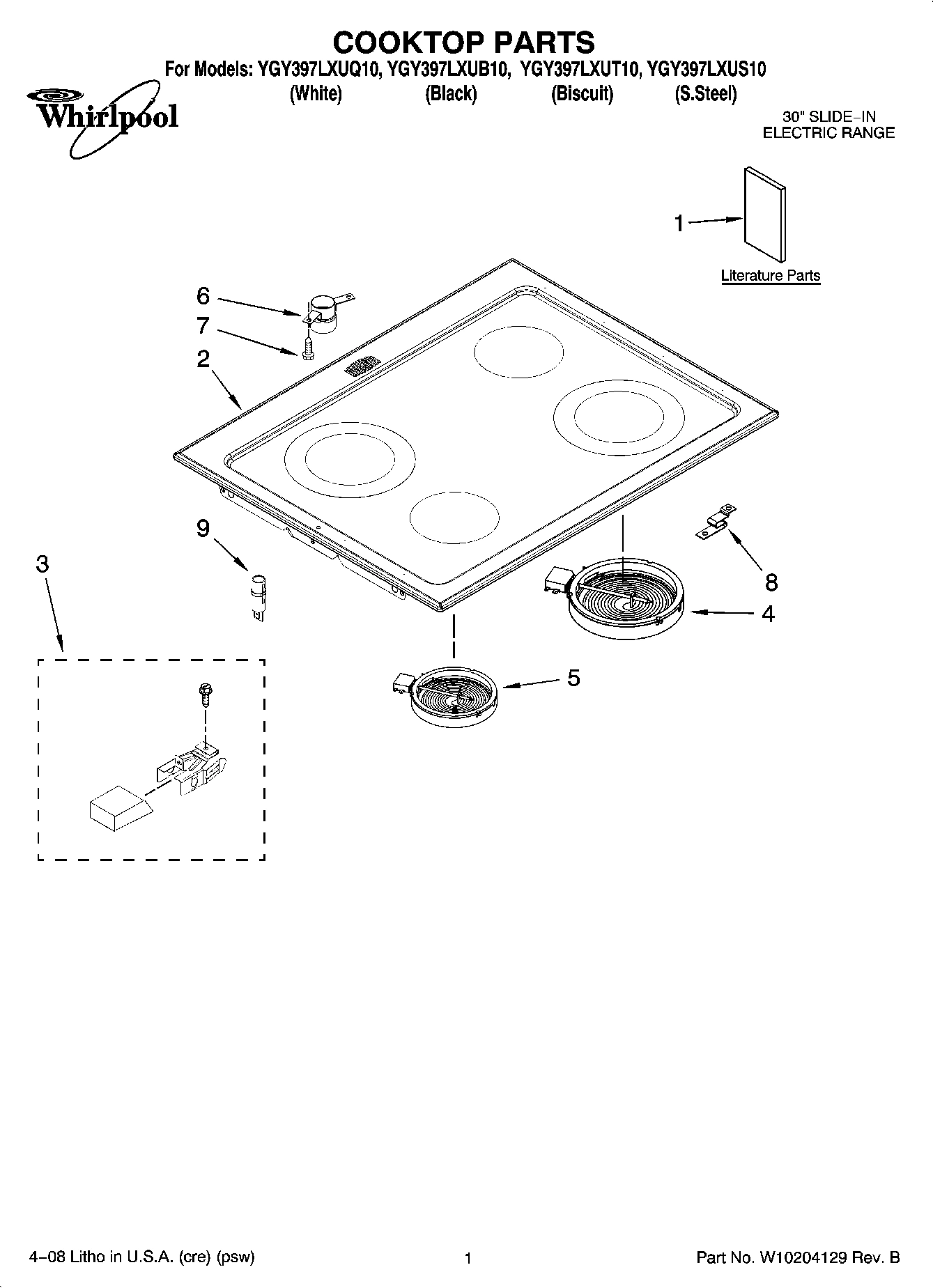 01 - COOKTOP PARTS