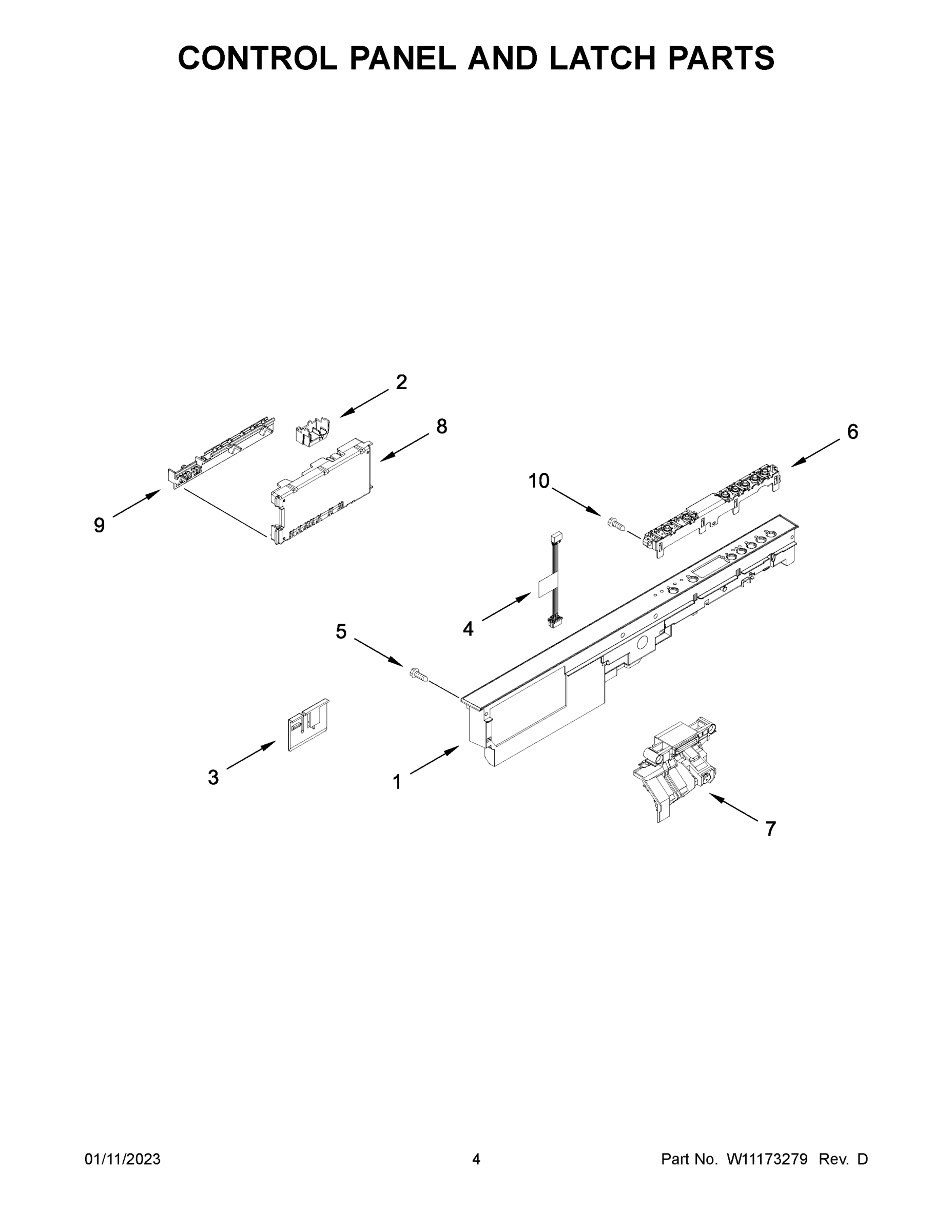 03 - CONTROL PANEL AND LATCH PARTS