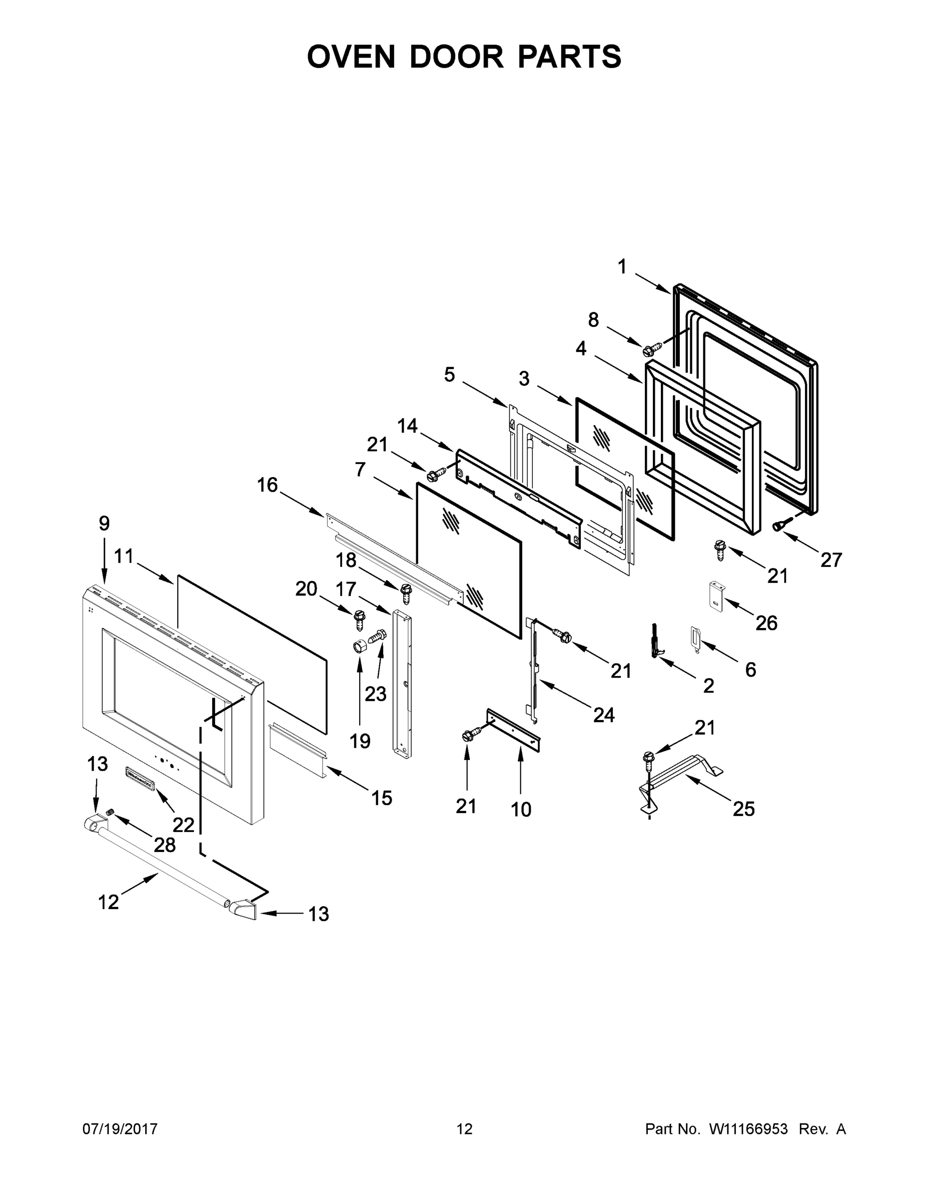 07 - OVEN DOOR PARTS
