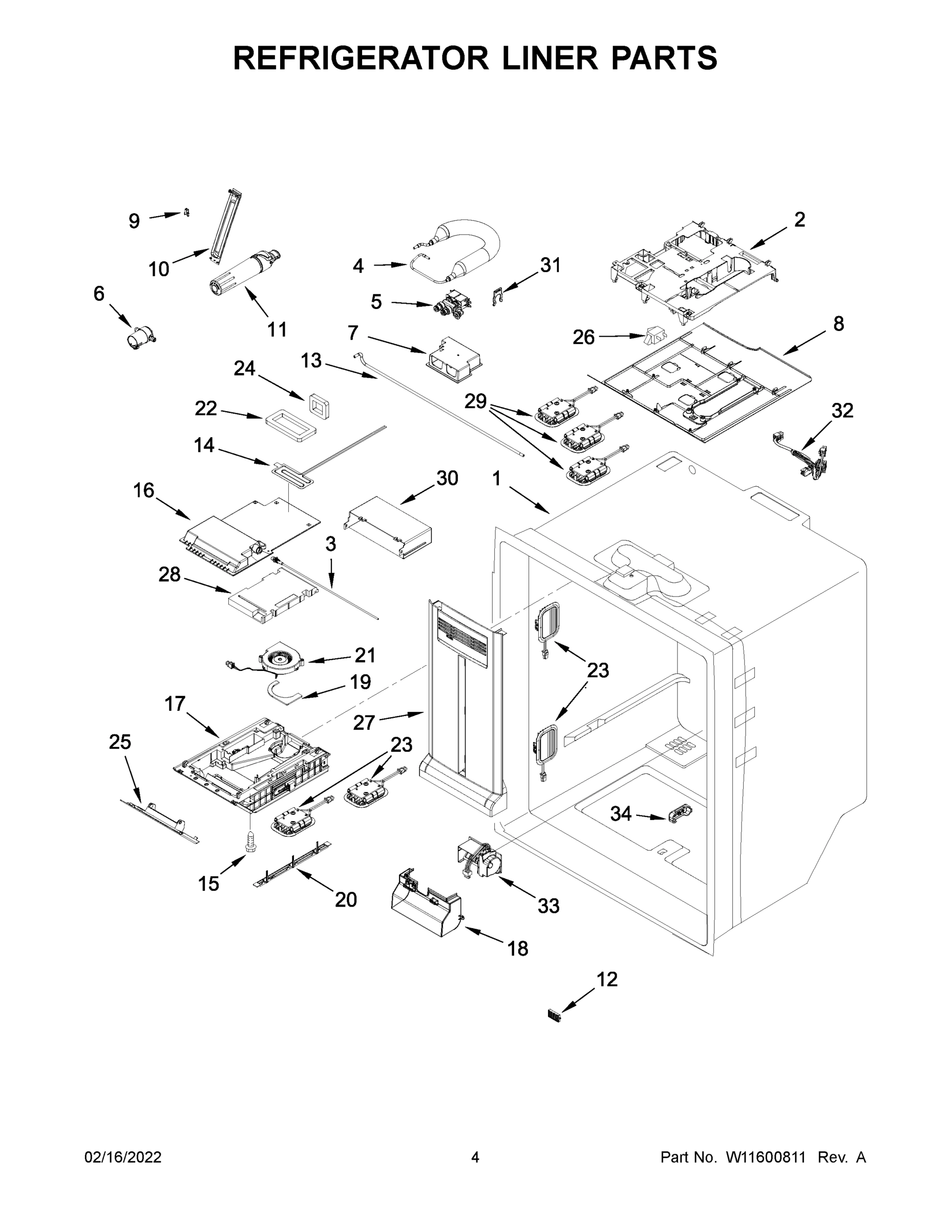 03 - REFRIGERATOR LINER PARTS