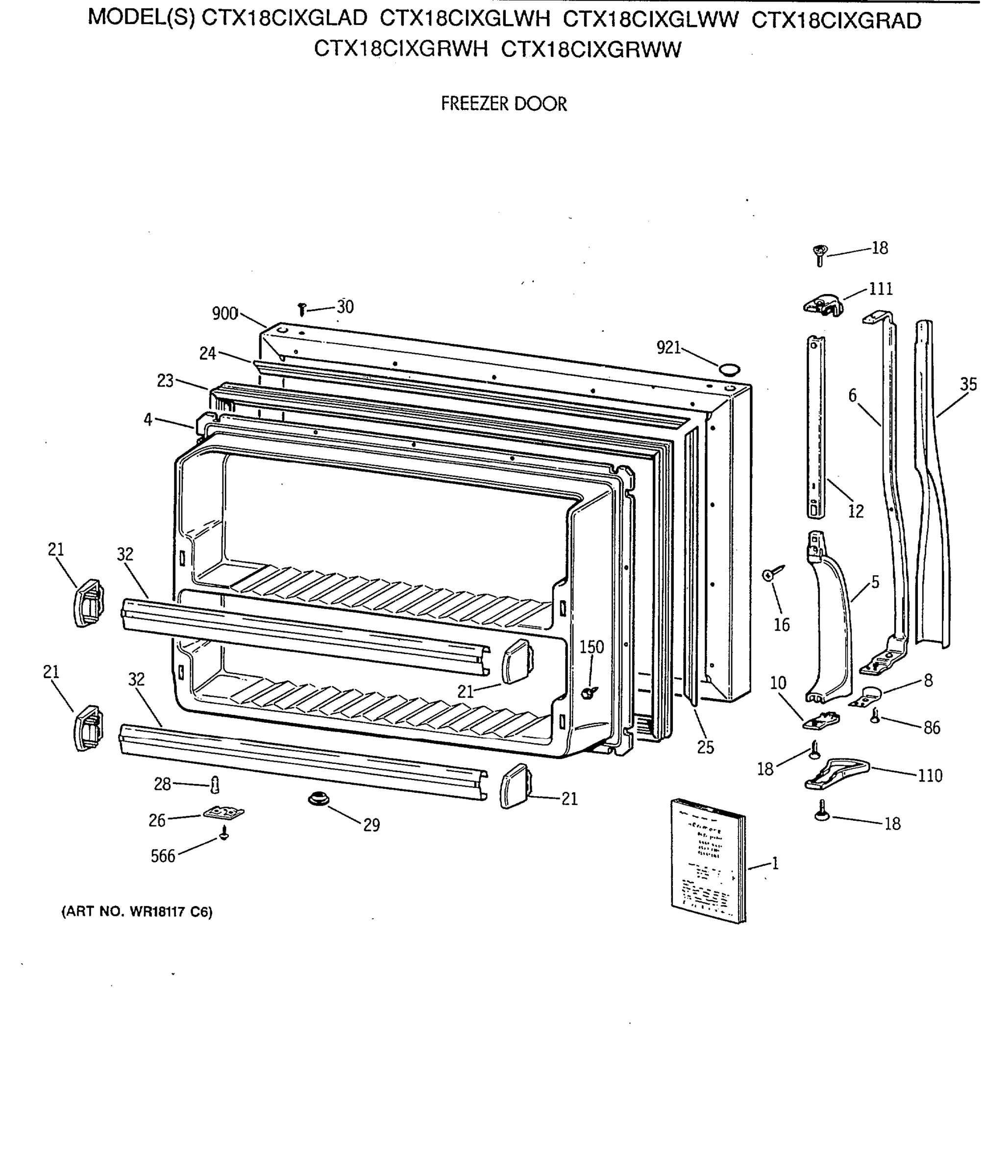 FREEZER DOOR