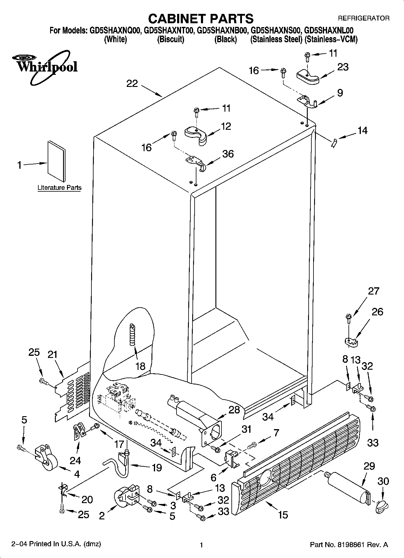 01 - CABINET PARTS