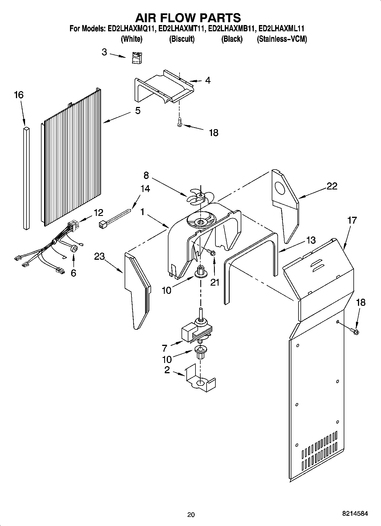 12 - AIR FLOW PARTS, OPTIONAL PARTS