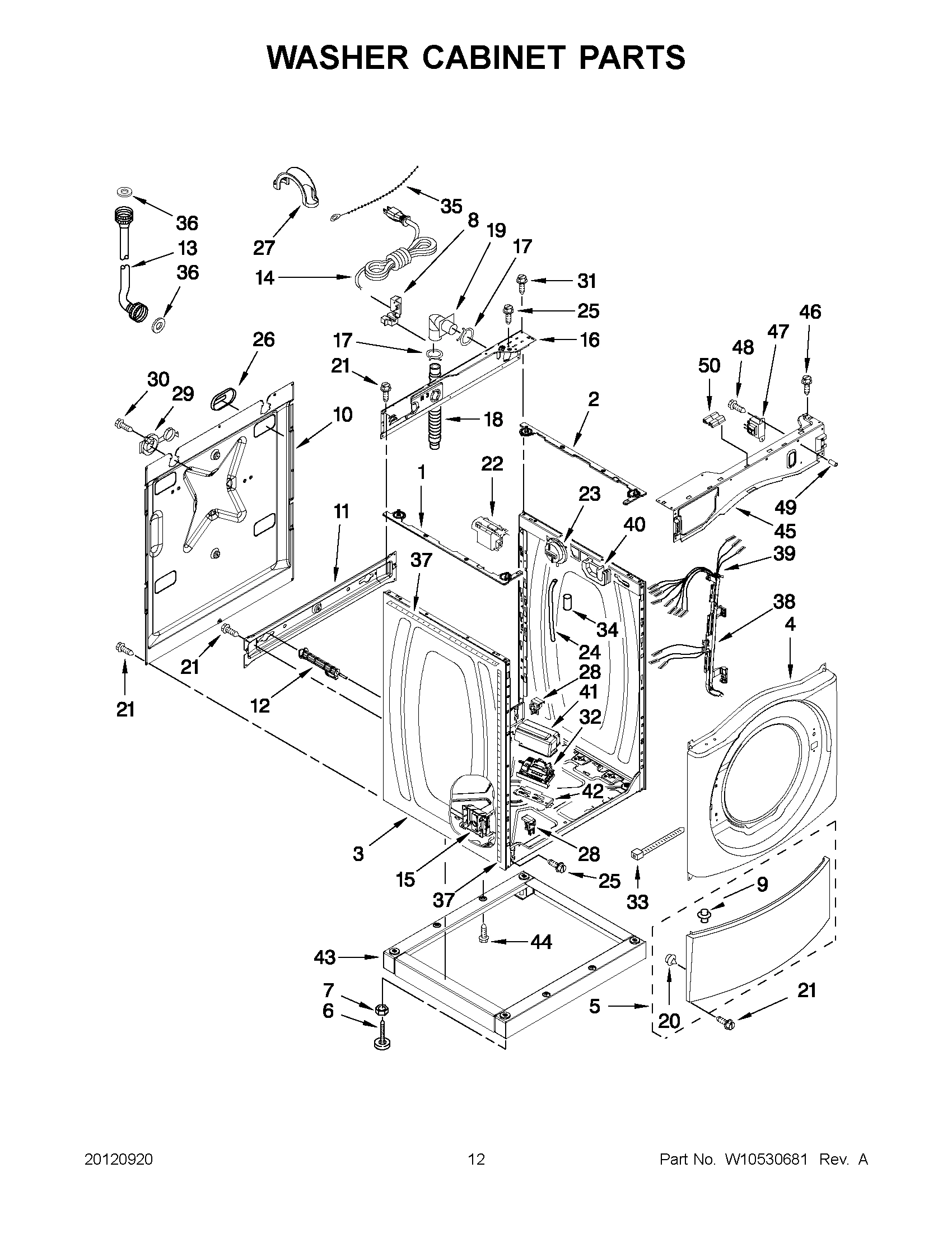06 - WASHER CABINET PARTS