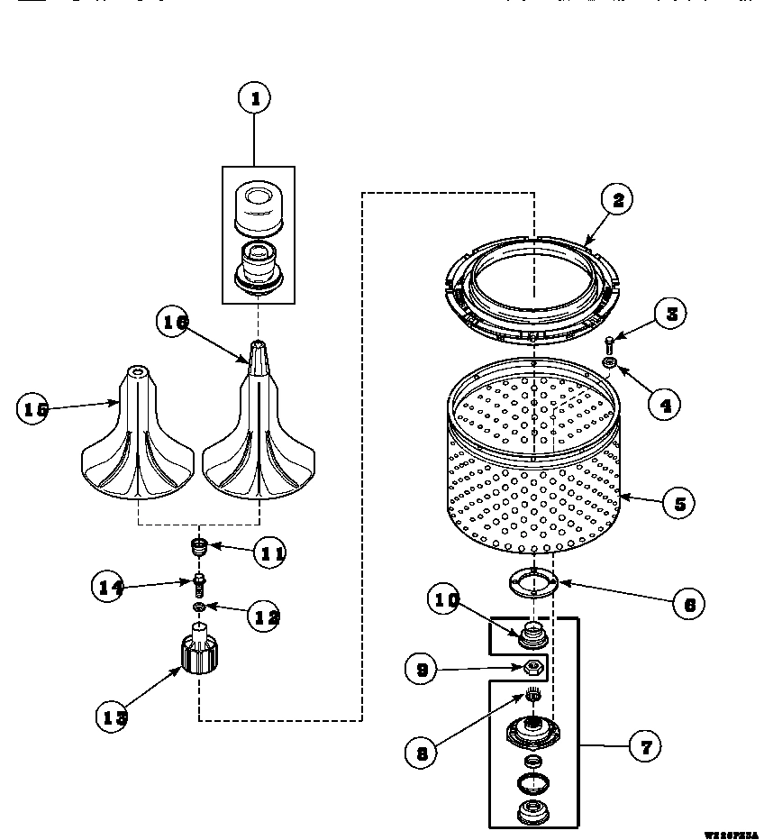 02 - AGITATOR/DRIVE BELL/SEAL KIT/TUB & HUB
