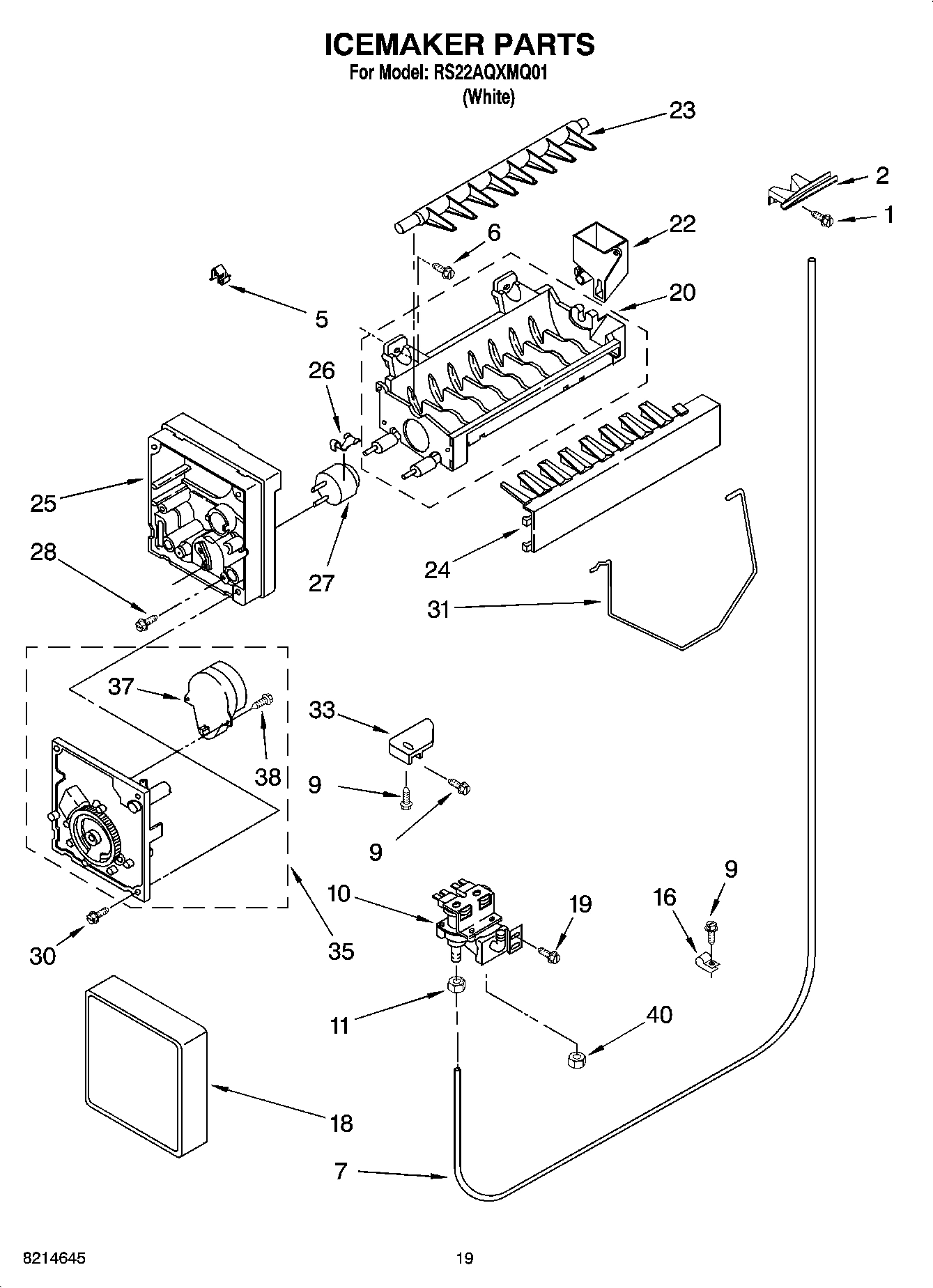 12 - ICEMAKER PARTS, OPTIONAL PARTS