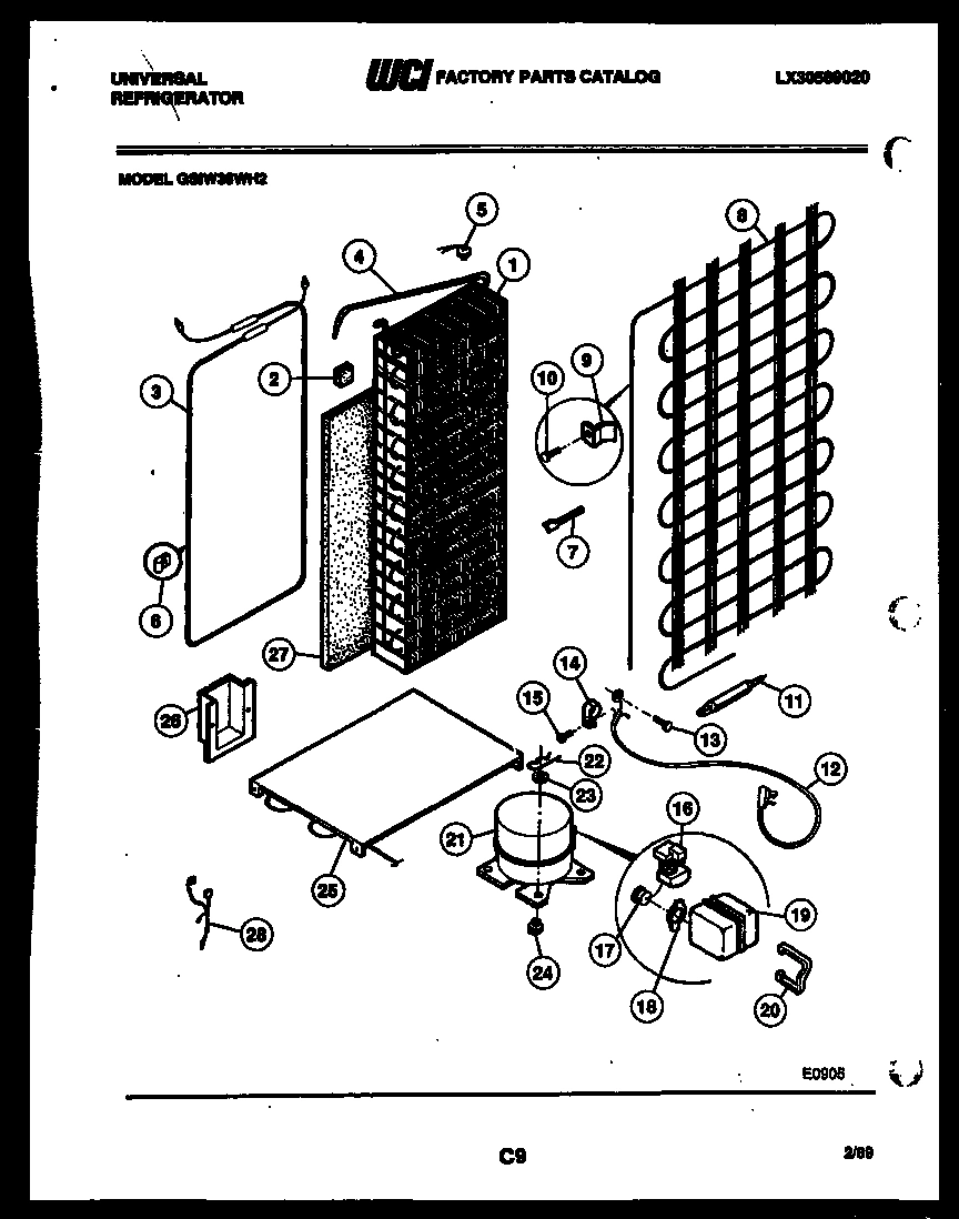 10 - SYSTEM AND AUTOMATIC DEFROST PARTS