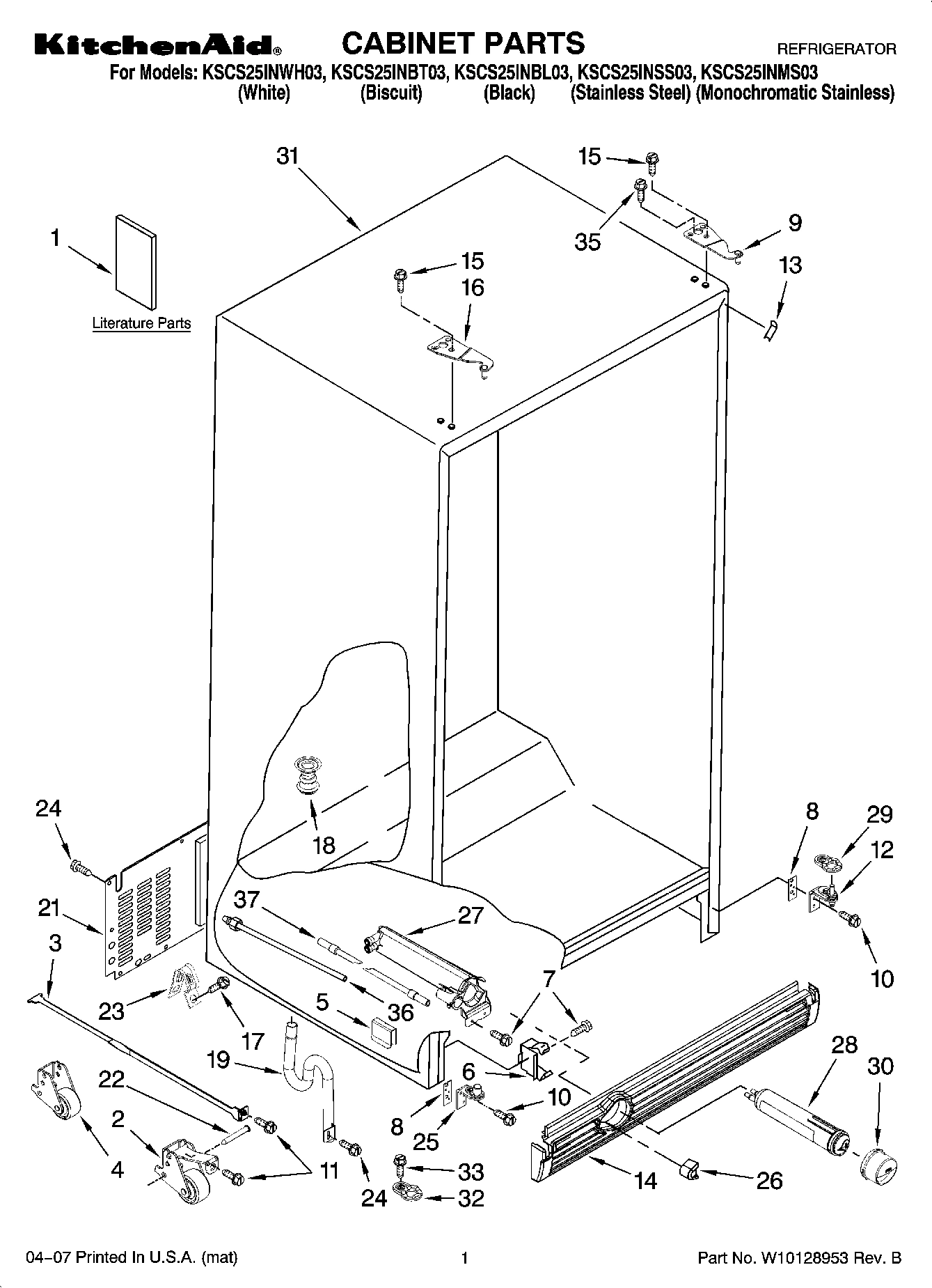 01 - CABINET PARTS