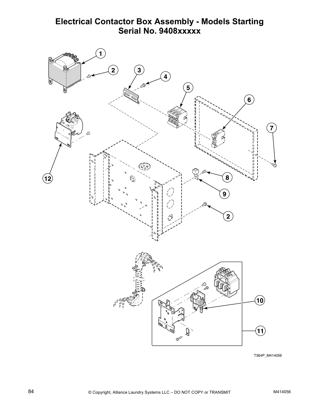 Electrical Contactor Box Assembly - Models Starting
Serial No. 9408xxxxx