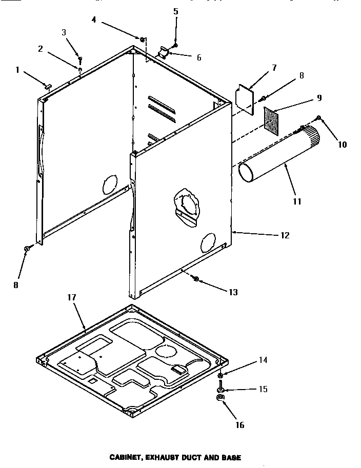 02 - CABINET, EXHAUST DUCT, & BASE