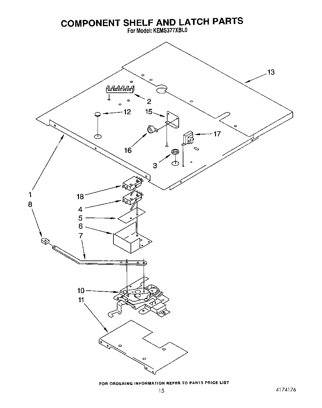 12 - COMPOMENT SHELF AND LATCH