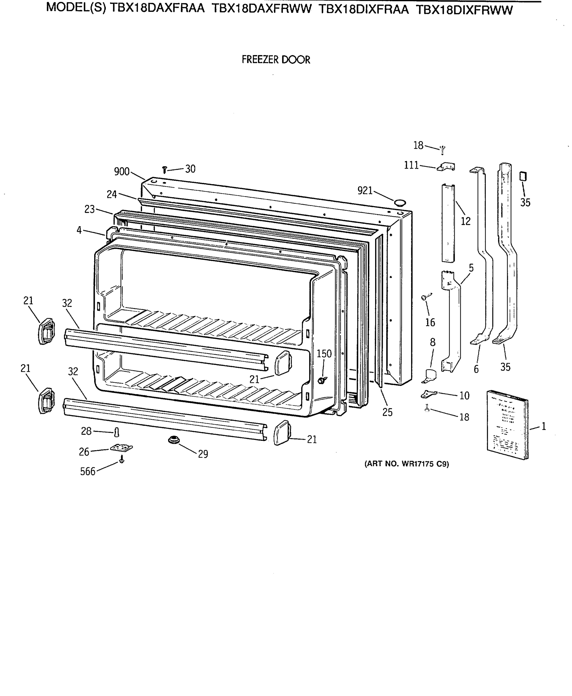 FREEZER DOOR