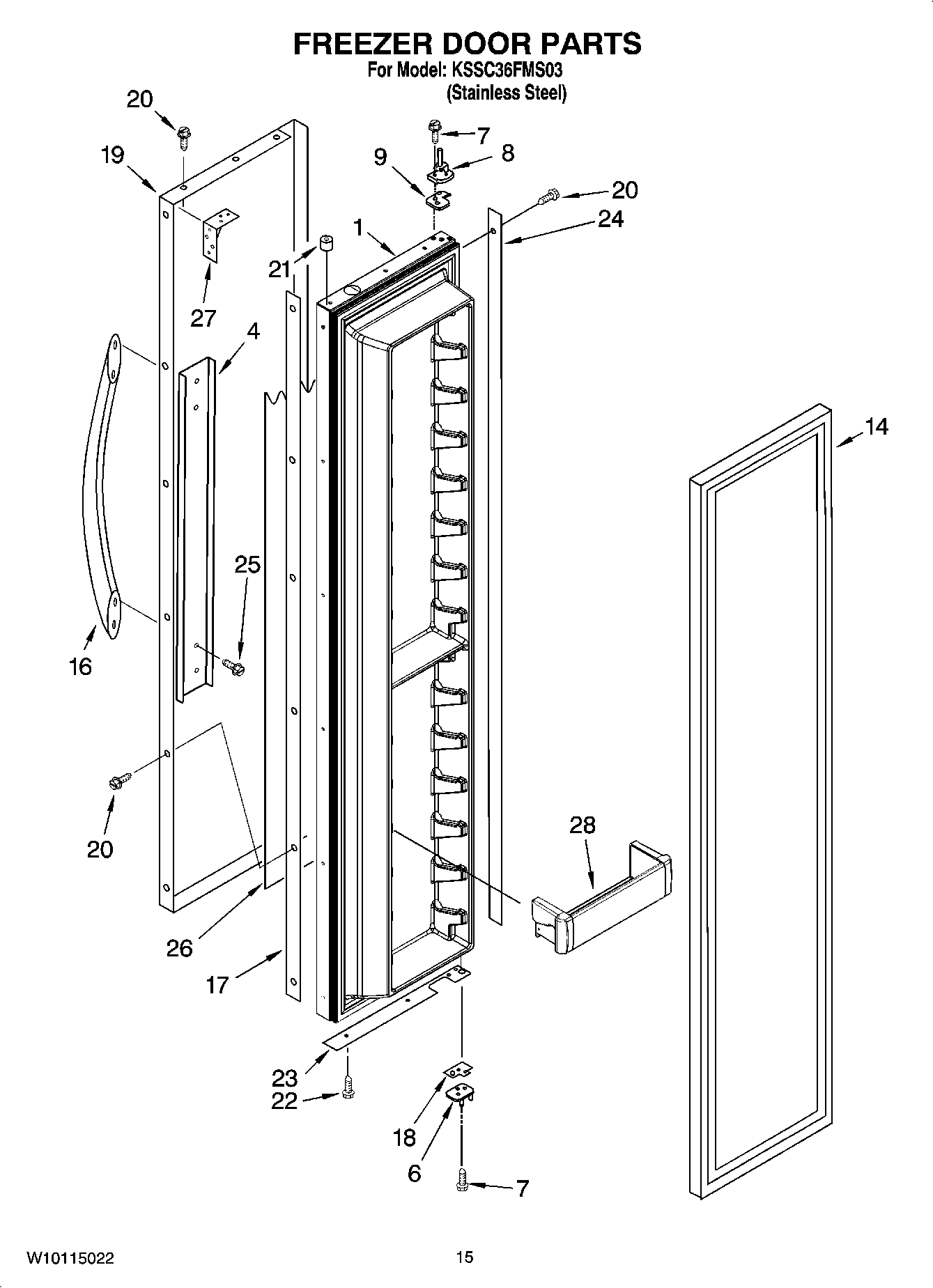 10 - FREEZER DOOR PARTS