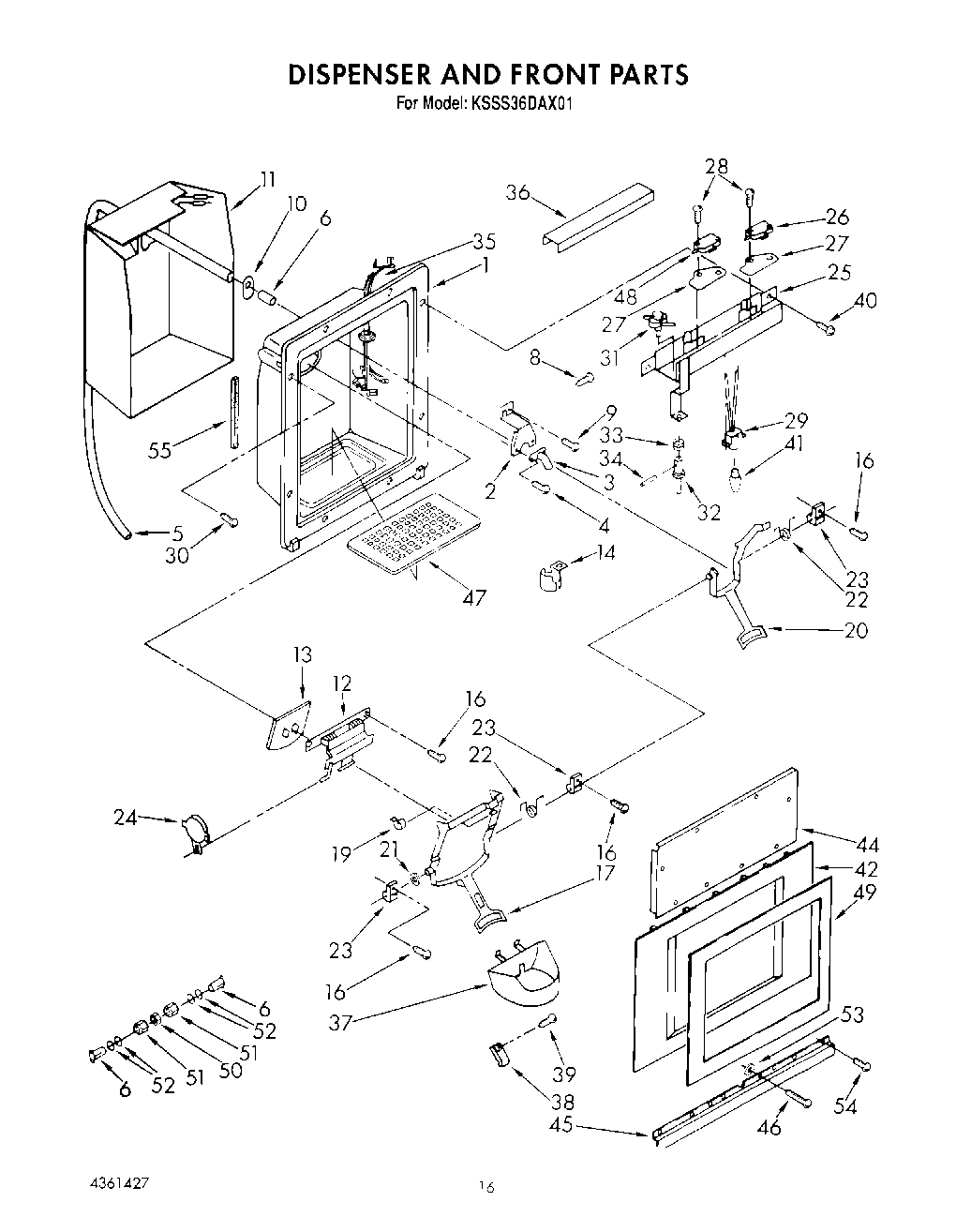 12 - DISPENSER AND FRONT