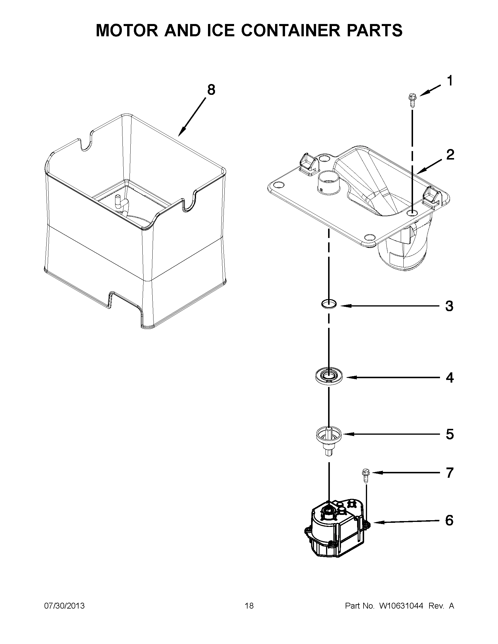 09 - MOTOR AND ICE CONTAINER PARTS